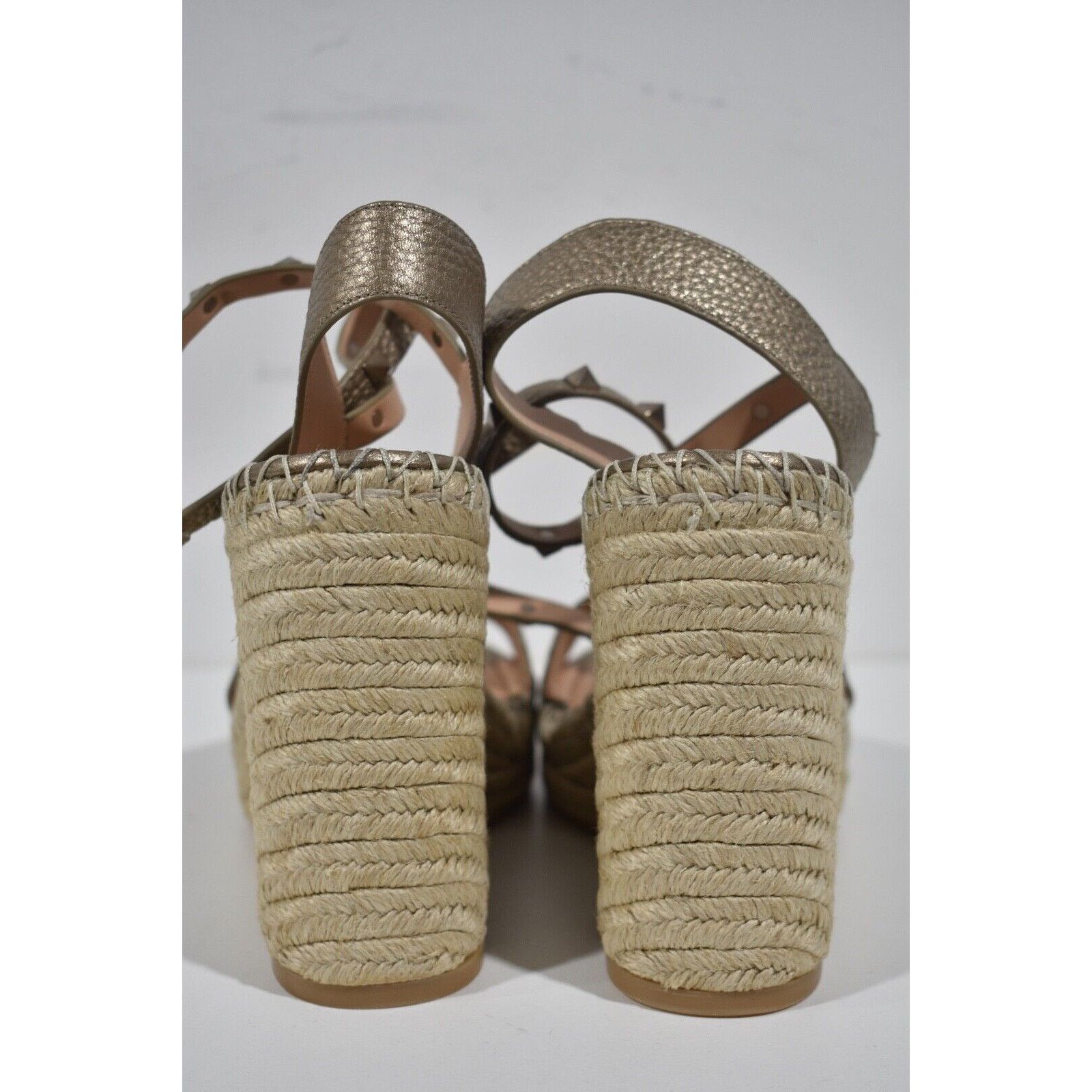 Valentino Rockstud Skin Ankle Strap Platform Wedge Sandal Heel 41 Size US 11 / IT 41 - 11 Thumbnail