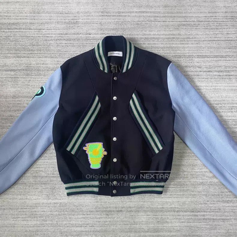 Kiko Kostadinov Kiko Kostadinov Black and Blue Baseball Jacket Size US S / EU 44-46 / 1 - 2 Thumbnail