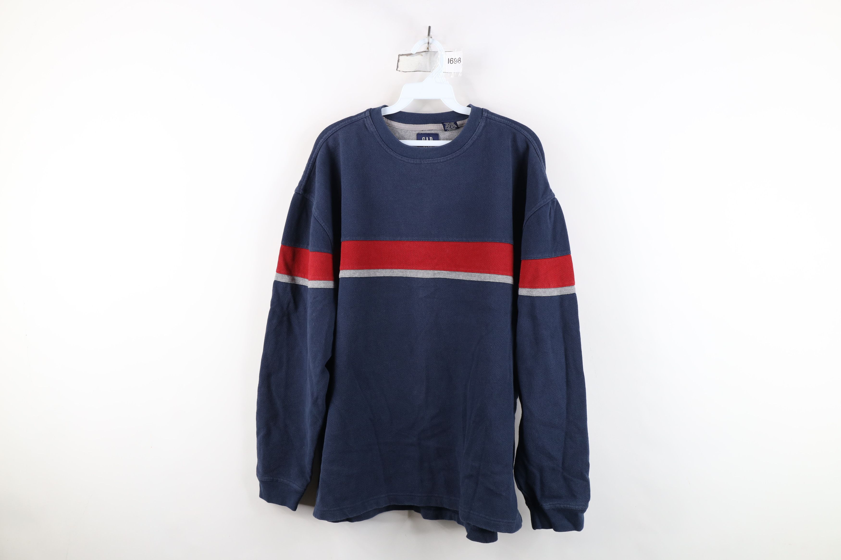 Gap Vintage 90s Gap Block Heavy Thermal Knit Long Sleeve T-Shirt Size US L / EU 52-54 / 3 - 1 Thumbnail