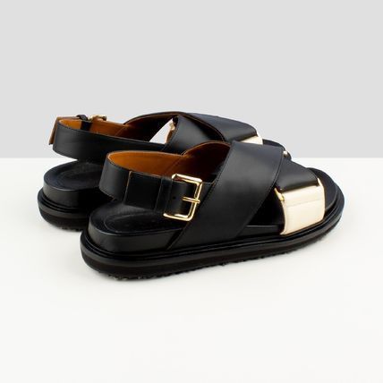 Marni o1w1db11225 Leather Sandals in Black Size US 5 / IT 35 - 4 Thumbnail