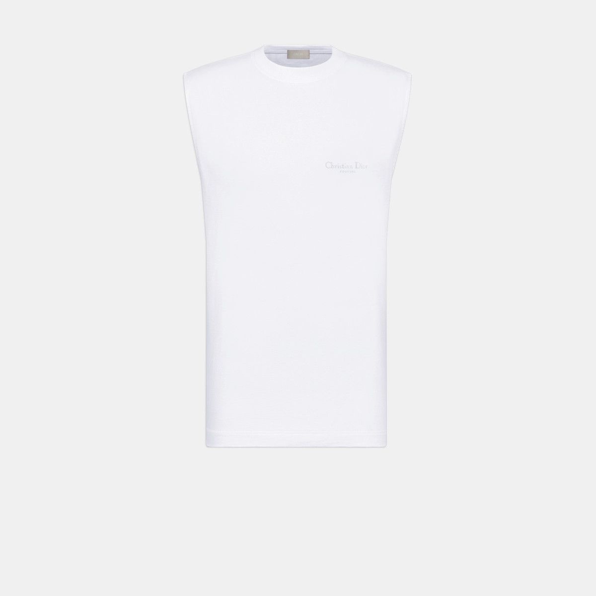 o1bcso1str1224 Couture Sleeveless T-Shirt in White