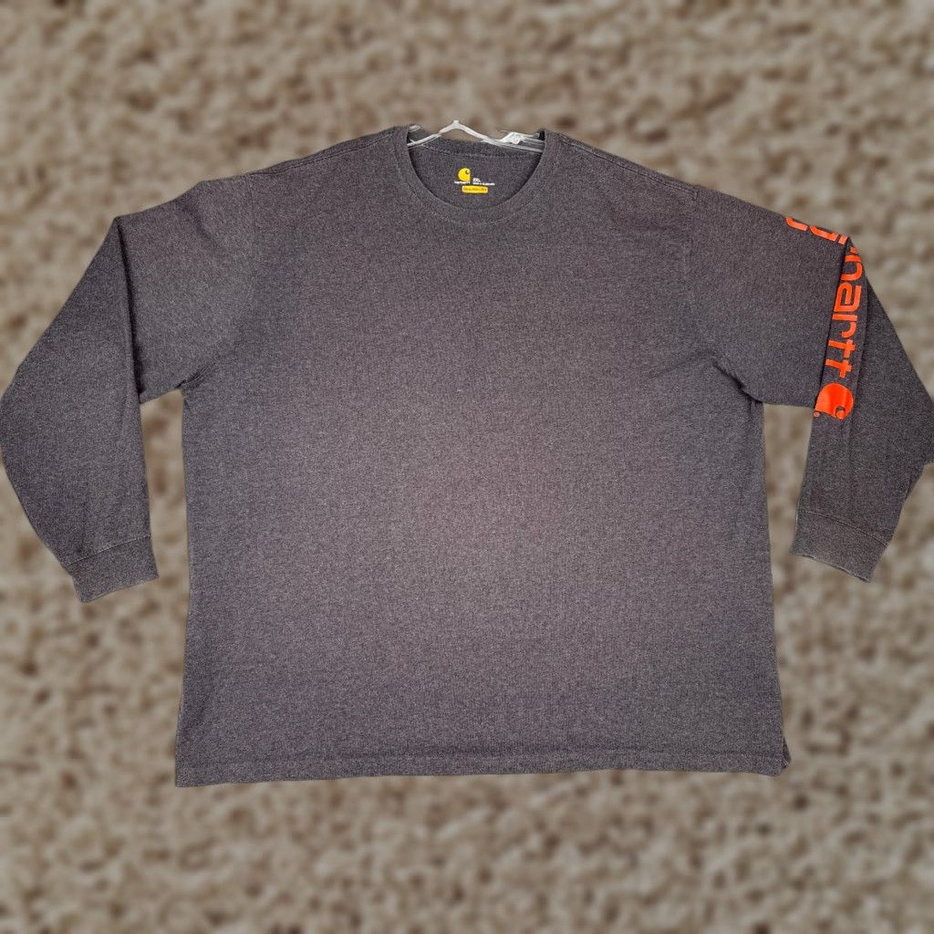 Carhartt Carhartt Shirt Men 2XL Gray Long Sleeve Crew Neck Cotton Blend Workwear Size US XXL / EU 58 / 5 - 1 Thumbnail