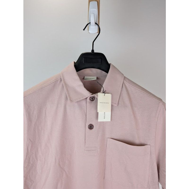 Dries Van Noten o1rshd1 Helder 2600 M.K. Polo Shirt in Pale Pink Size US M / EU 48-50 / 2 - 7 Thumbnail