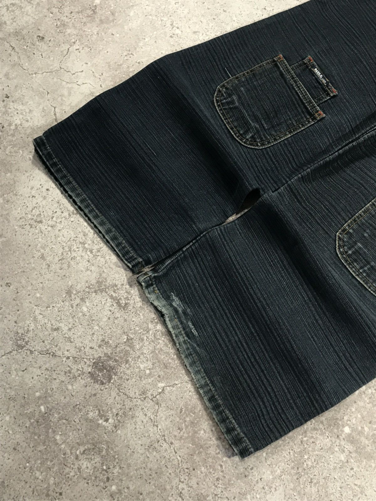NBA Vintage Y2K Jeans NBA USA Embroiled Logo Blue 26 Size 27" / US 4 / IT 40 - 5 Thumbnail