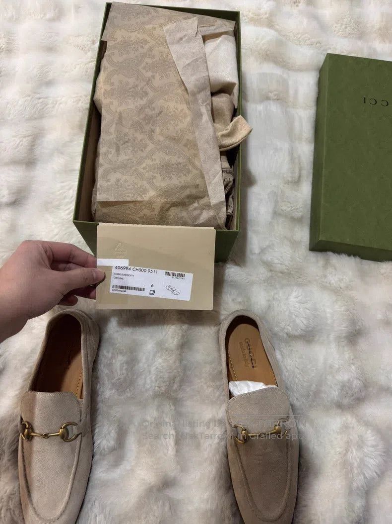 Gucci Guicci Suede Men's Loafers Leather Shoes Size US 7 / EU 40 - 8 Thumbnail