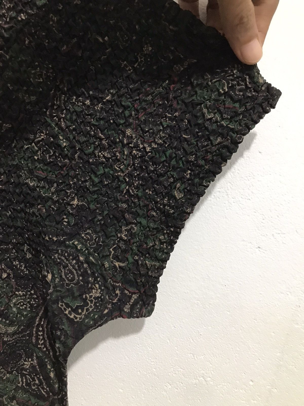 Issey Miyake Undefined Japan Pleated Shirt bandana Issey style Size US M / EU 48-50 / 2 - 4 Thumbnail