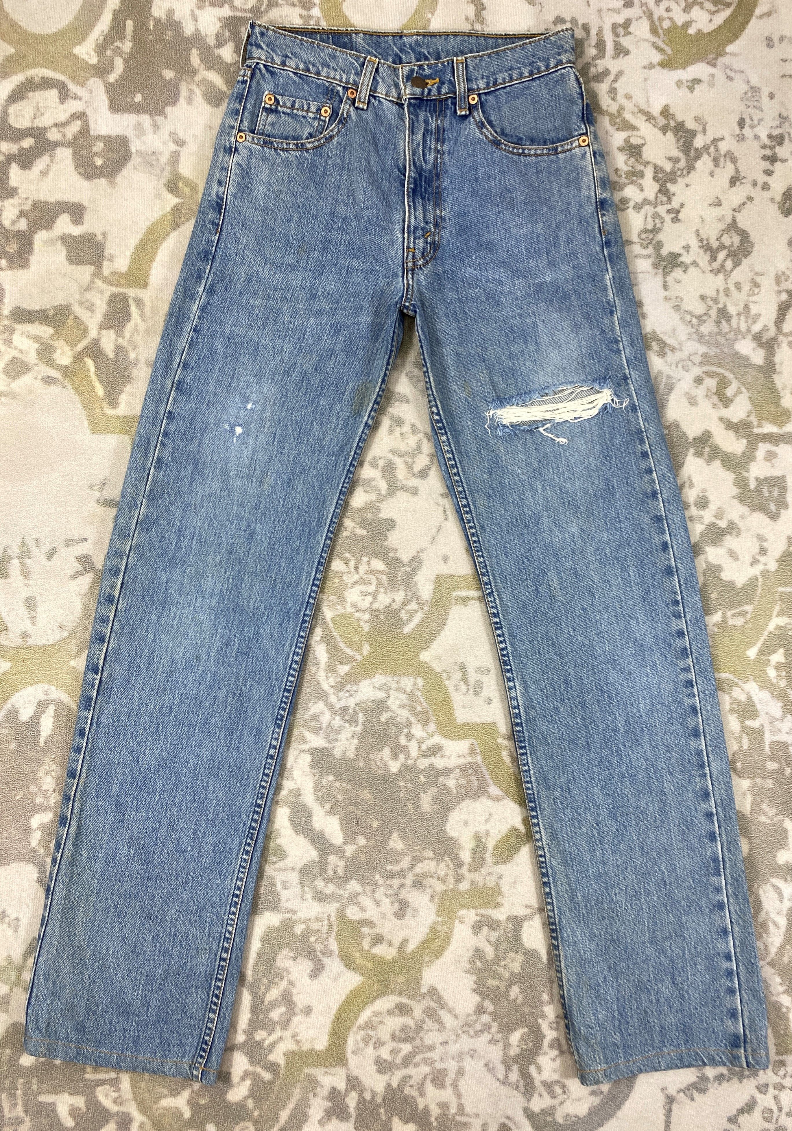 image of Distressed Denim x Hype Blue Vintage Levi's 519 Jeans 27X31 Denim -Jn1055, Men's
