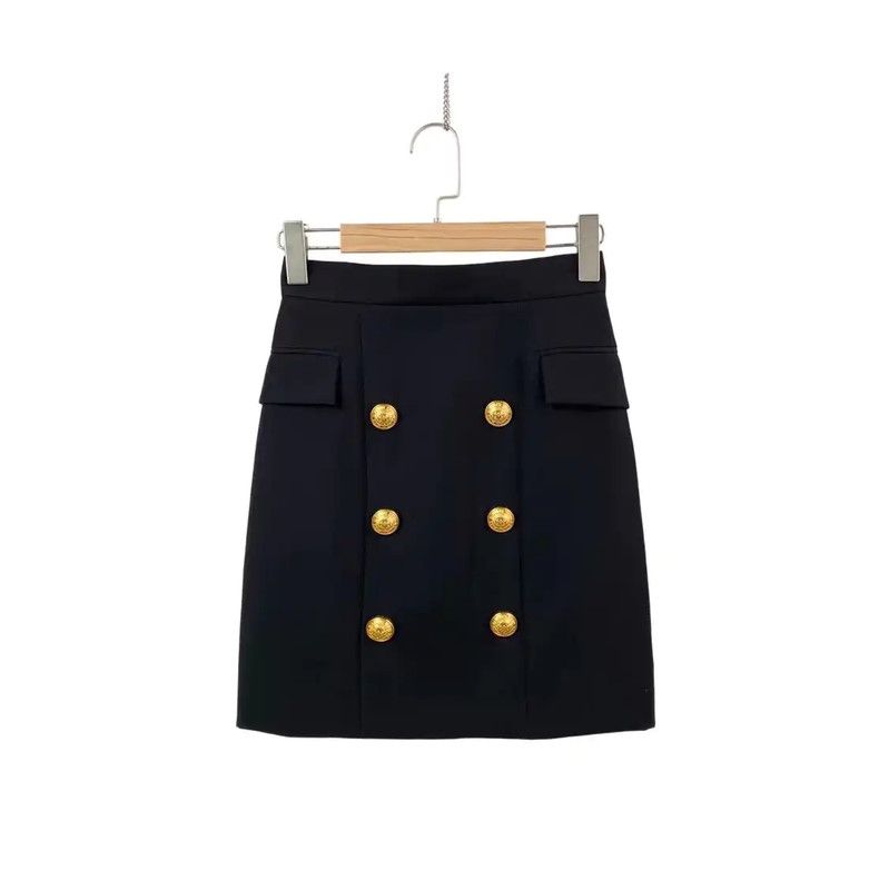 Balmain Balmain Black Women's Mini Skirt 0089 Size 24" / US 00 / IT 34 - 1 Thumbnail