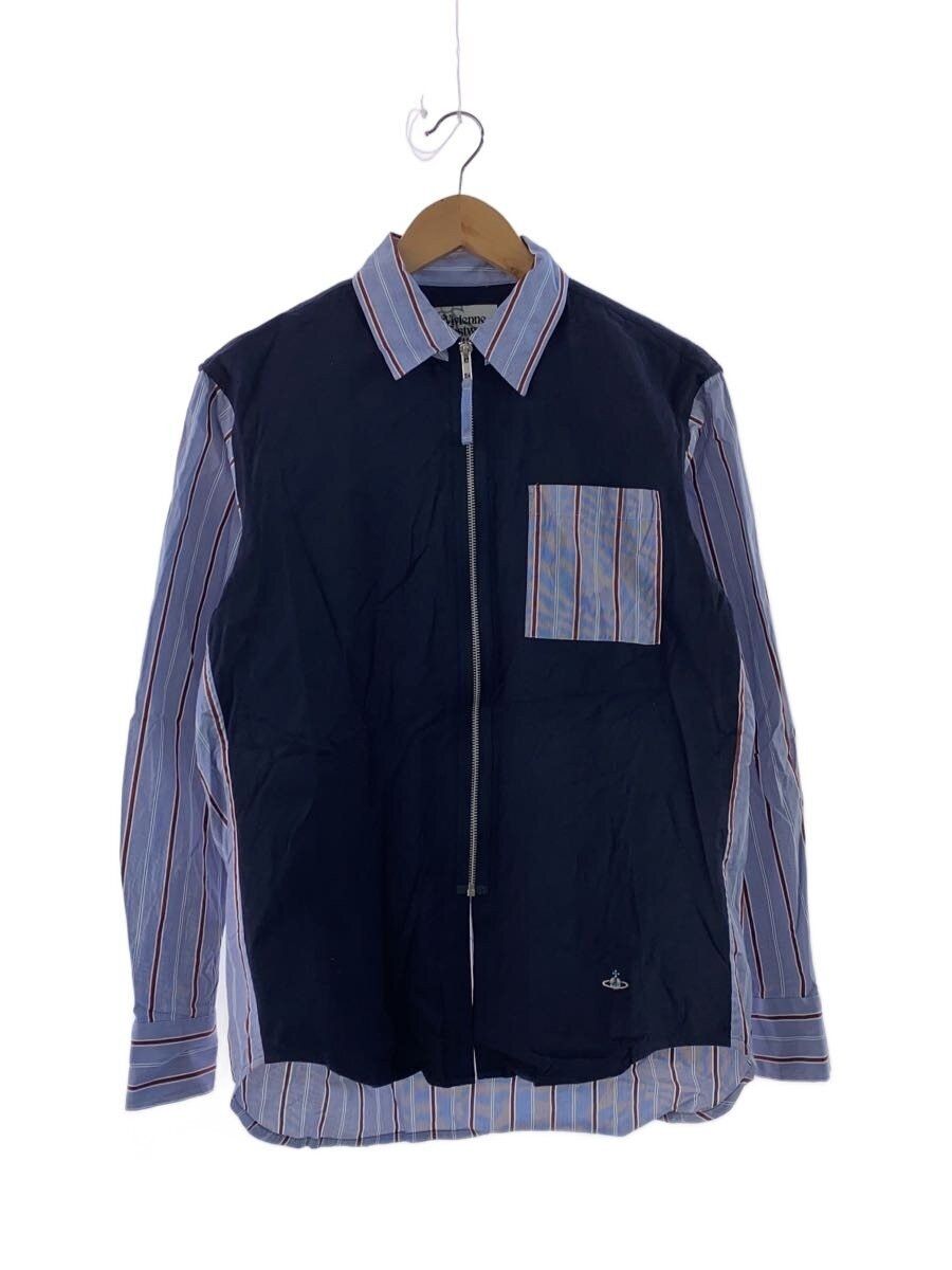 Vivienne Westwood Reconstructed Orb Striped Zip Shirt Size US S / EU 44-46 / 1 - 1 Thumbnail