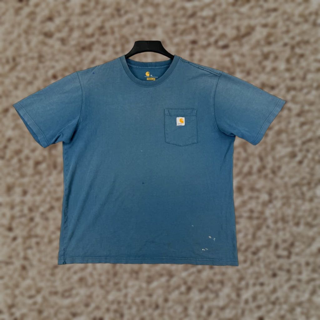 Carhartt Carhartt Shirt Mens XL Blue Short Sleeve Crew Neck 100% Cotton Size US XL / EU 56 / 4 - 1 Thumbnail
