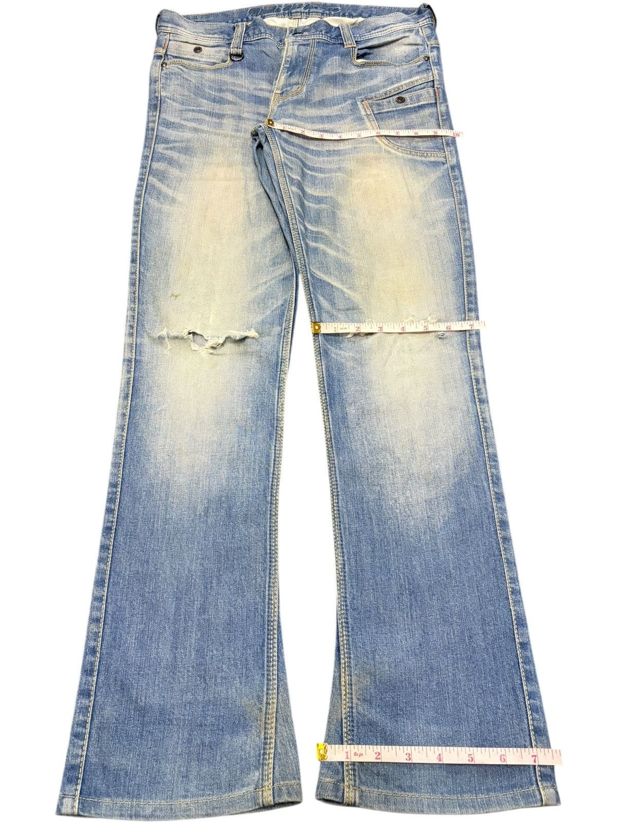 Nicole Club Vintage Nicole Club For Men Distressed Flare Jeans Size 32" / US 10 / IT 46 - 8 Thumbnail