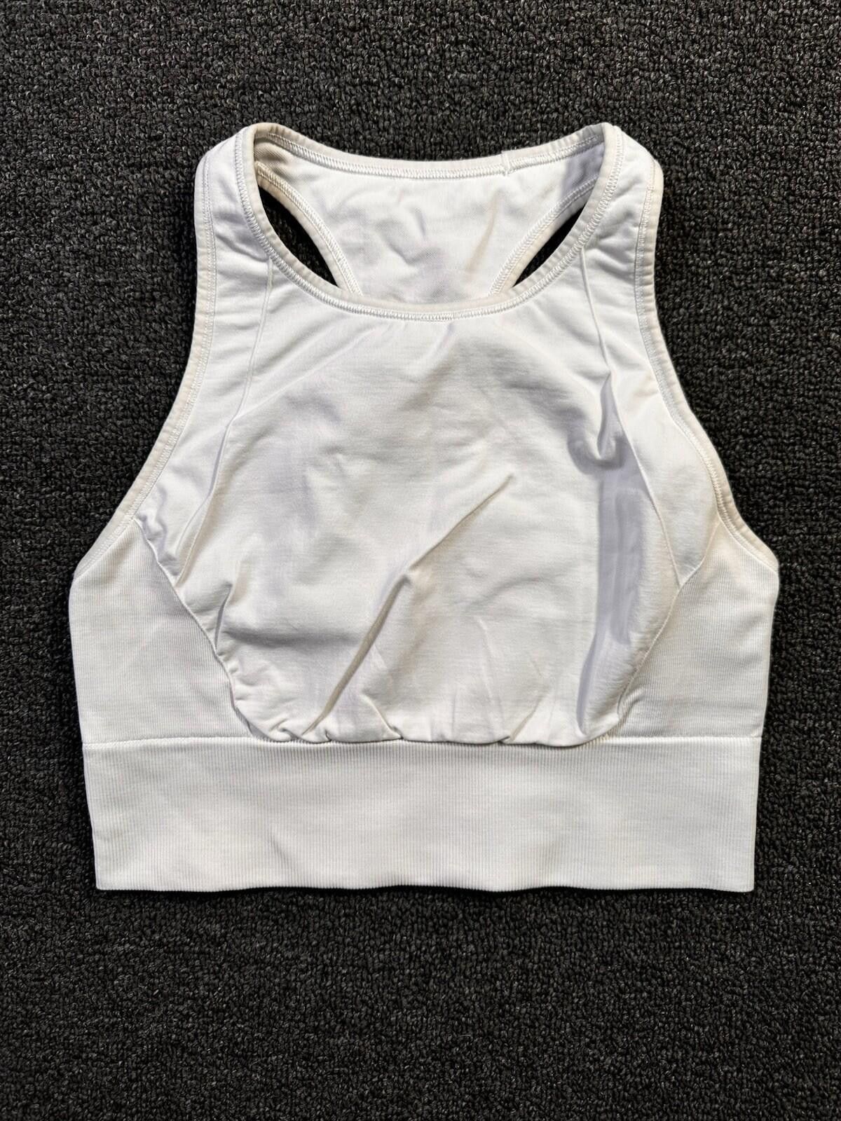 Lululemon Lululemon Ebb to Train Sports Bra White (no pads), Sz 6 Size ONE SIZE - 1 Thumbnail