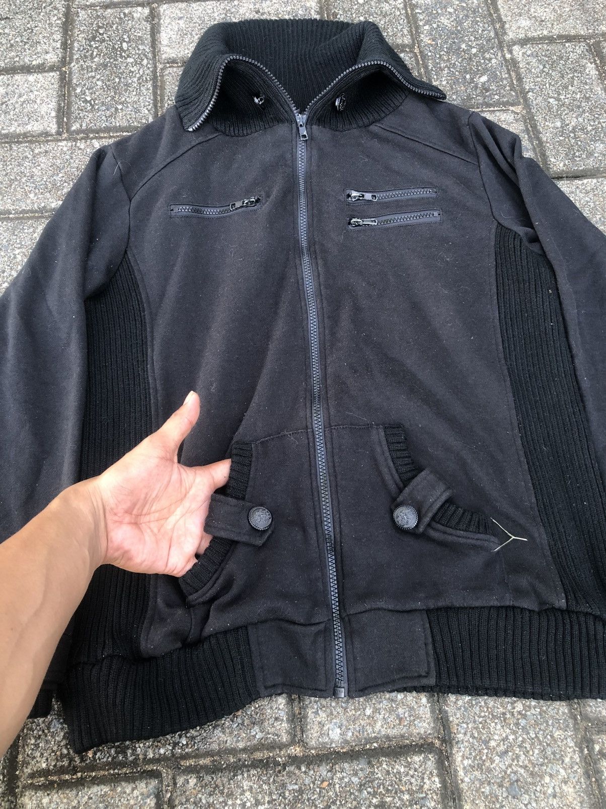 If Six Was Nine Japanese Shinny Ripple Multi Pocket black Jacket Size US L / EU 52-54 / 3 - 5 Thumbnail