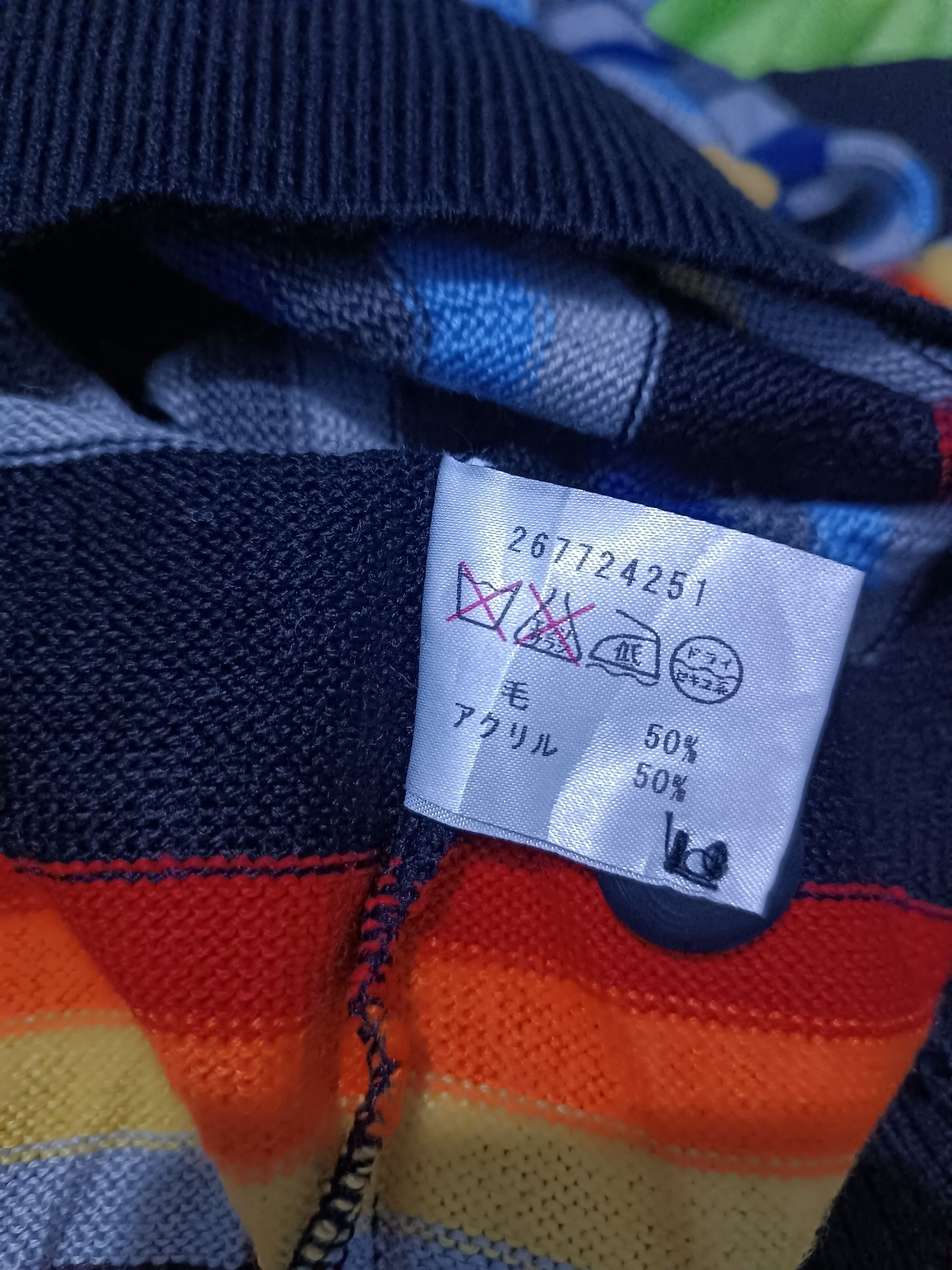 Japanese Brand Vintage Pagelo Rainbow Striped V Neck Knit Sweater Golf Size US M / EU 48-50 / 2 - 6 Thumbnail