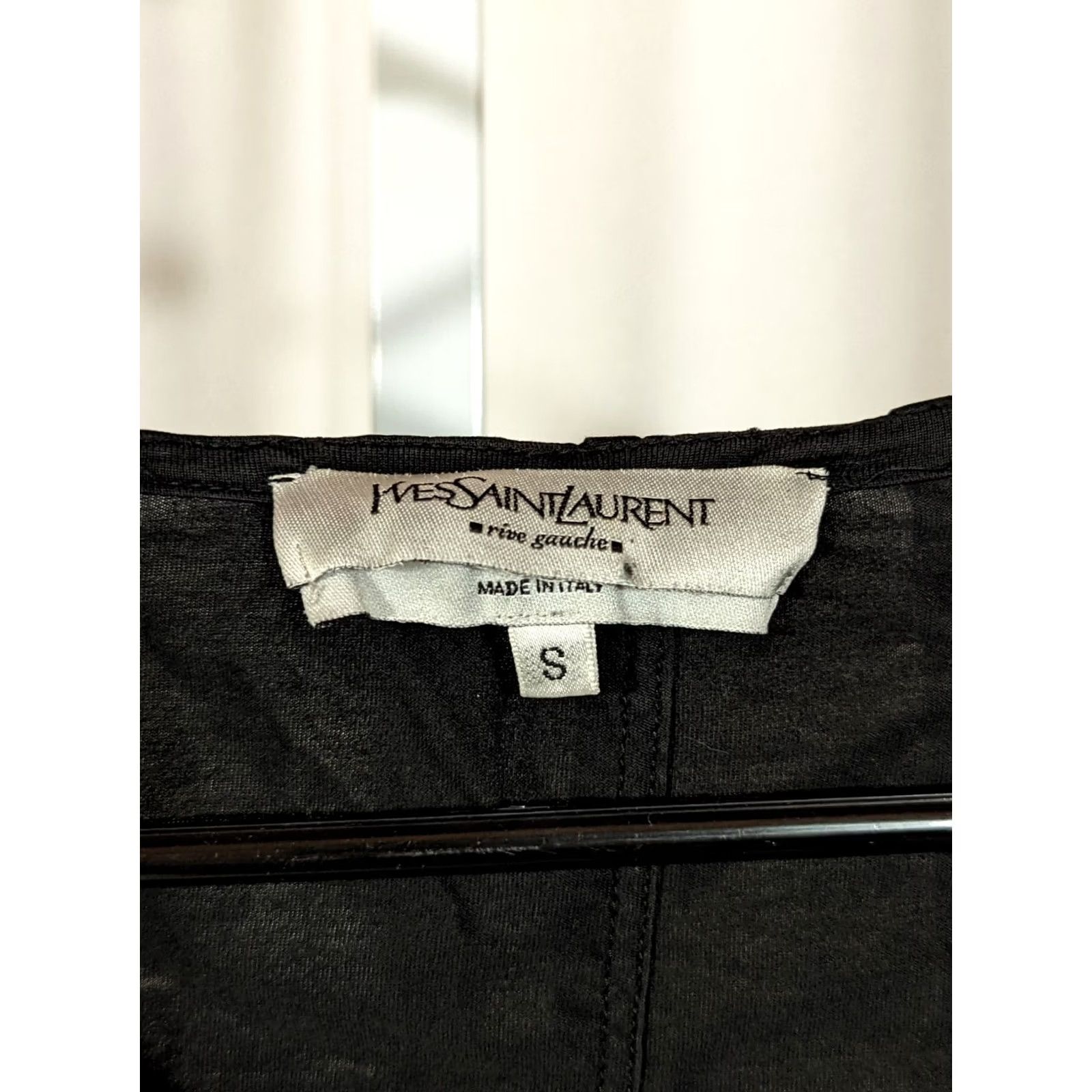 Yves Saint Laurent VINTAGE Yves Saint Laurent by Tom Ford Y2K Pleated Seam Shirt Black S YSL Italy Blouse Women XS? Size S / US 4 / IT 40 - 4 Thumbnail