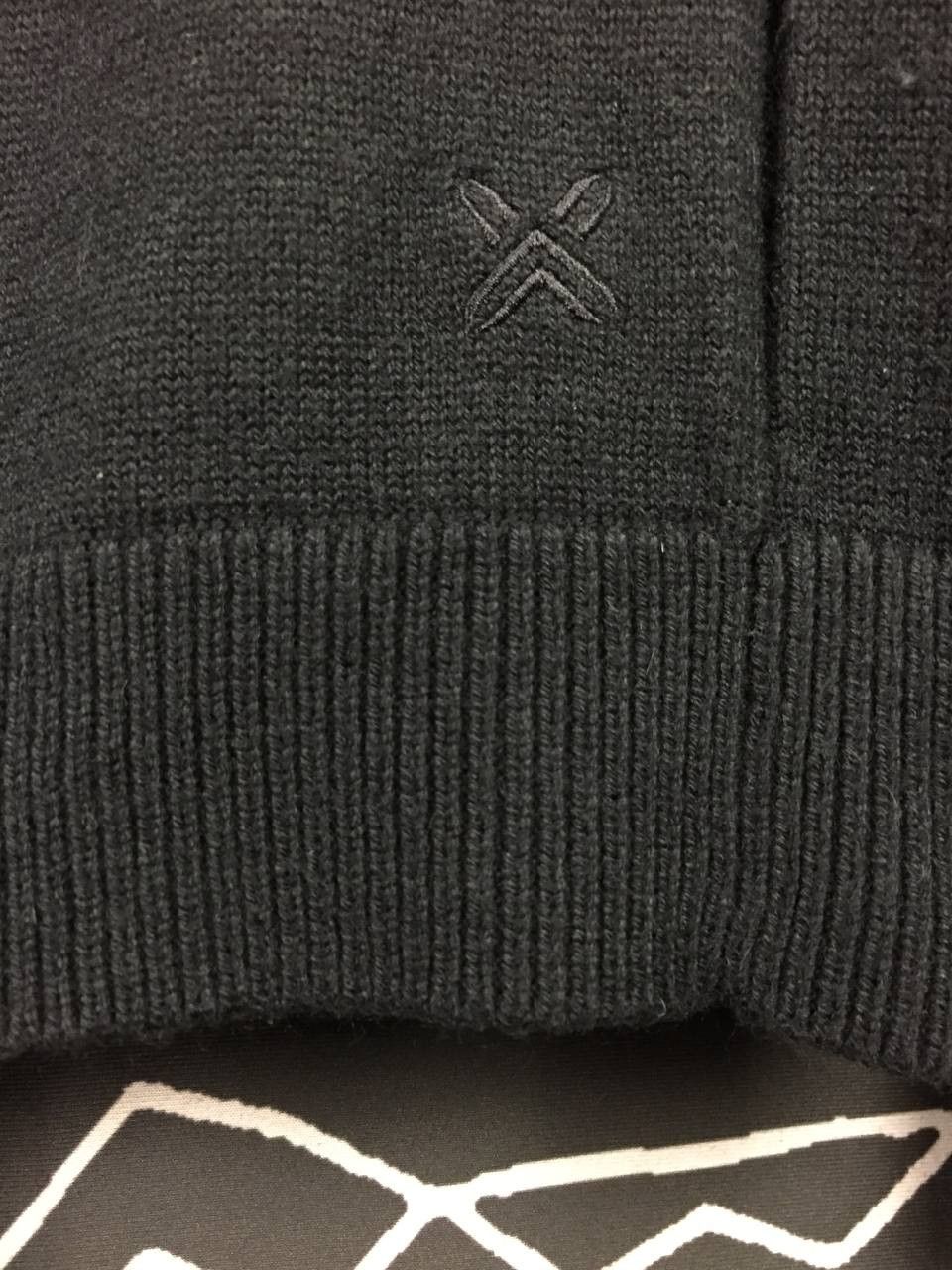 Armani Exchange Armani Exchange AX Black Asymmetrical Button-Up Knit Hoodie Size US S / EU 44-46 / 1 - 7 Thumbnail