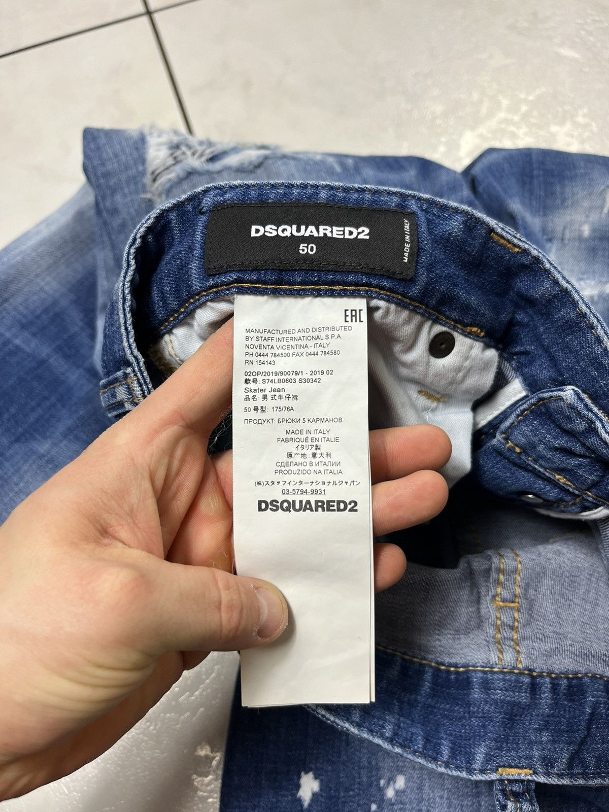 Designer × Dsquared2 Dsquared2 distressed denim skater jeans pants washed ripped Size US 34 / EU 50 - 20 Thumbnail