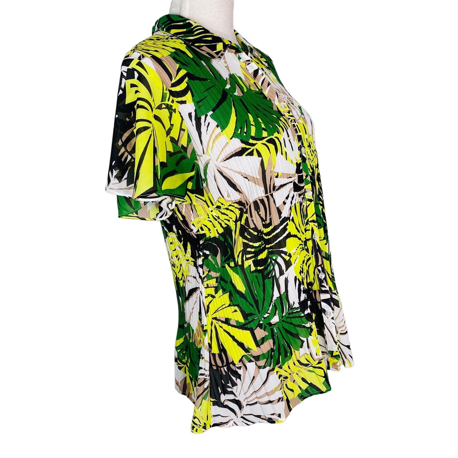 Other Fashion Bug Button Down Shirt XL Plants Vacation New Size XL / US 12-14 / IT 48-50 - 9 Thumbnail