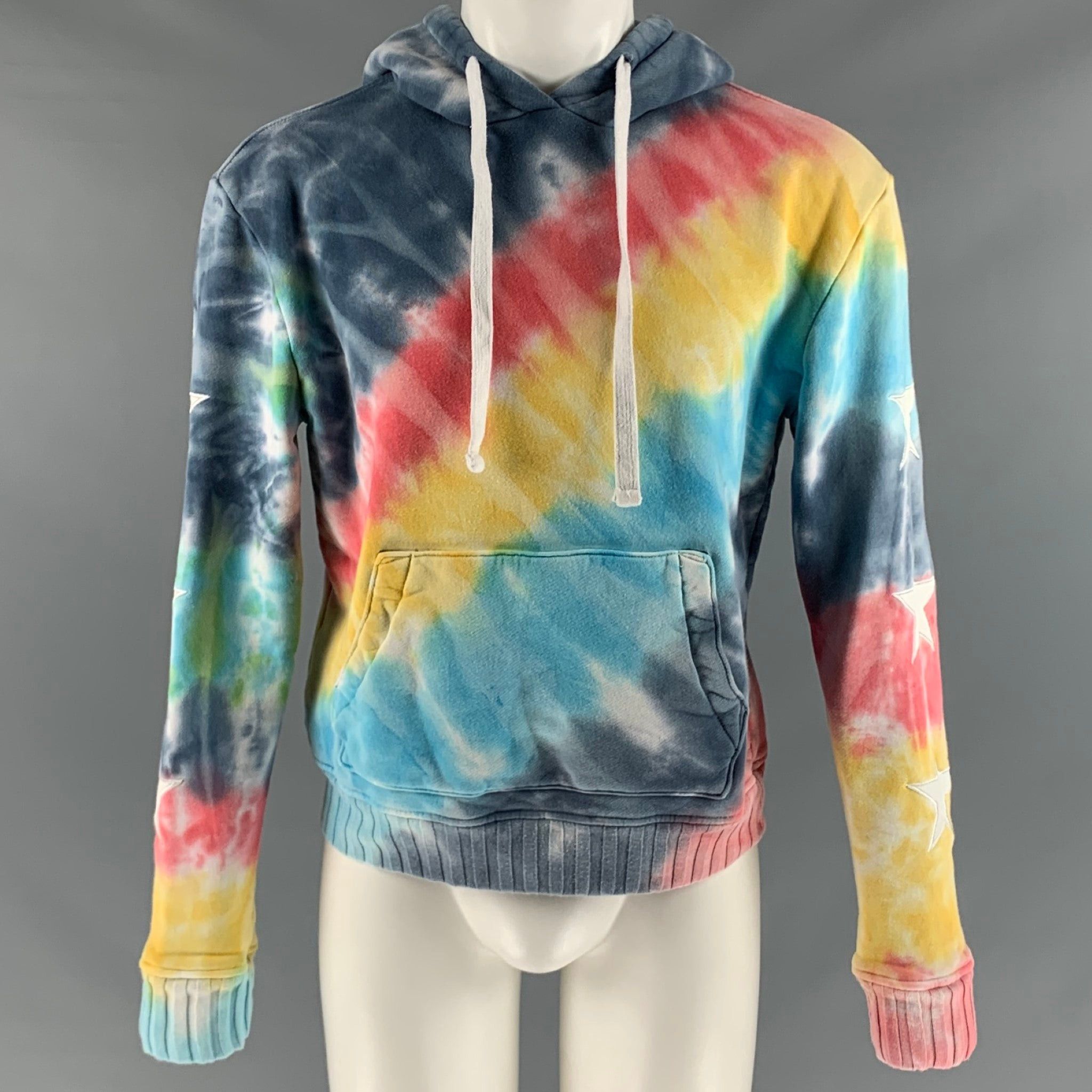 Image of Amiri Multicolor Tie Dye Cotton Hoodie Sweatshirt, Men's (Size Small)