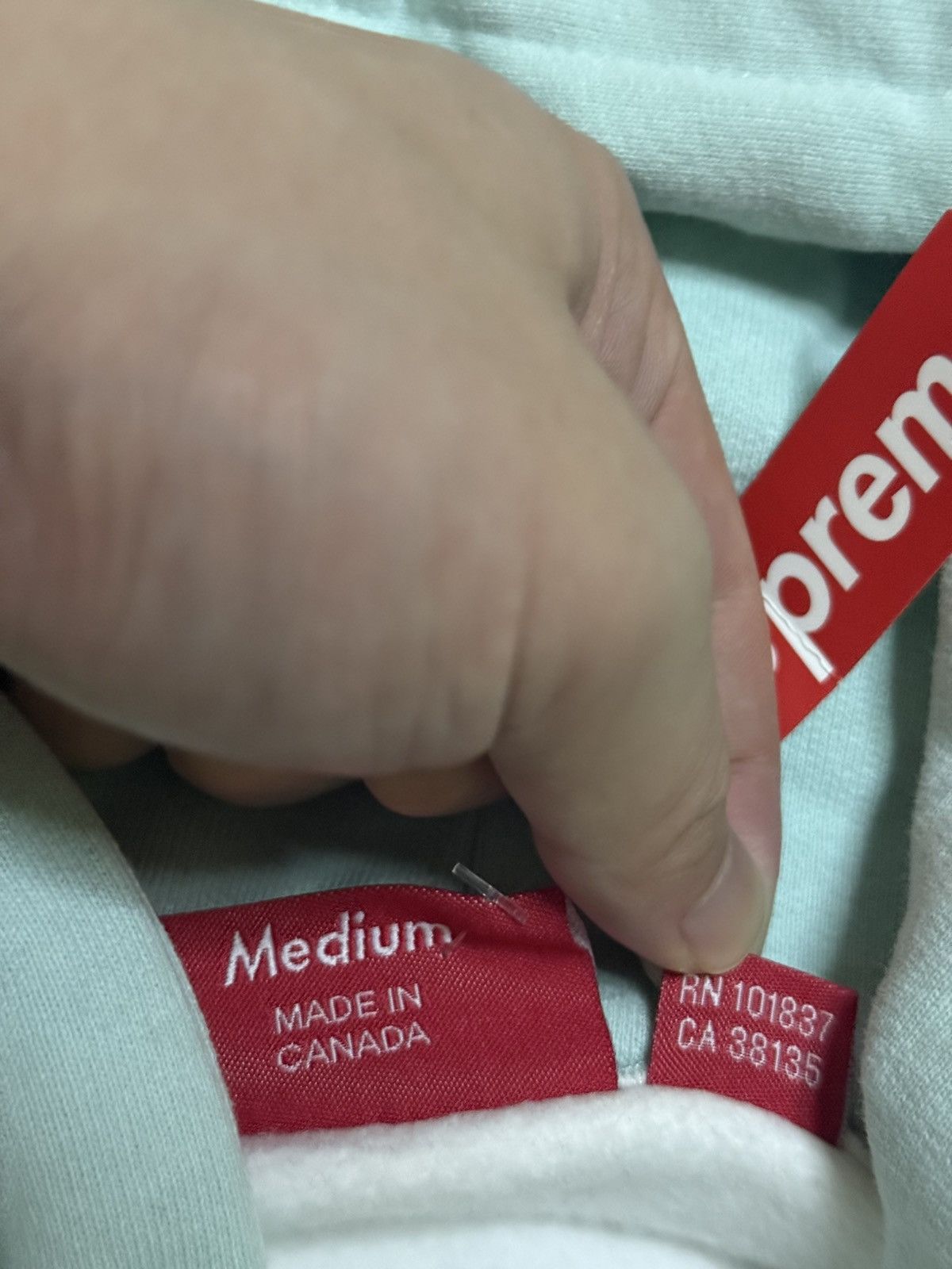 Supreme blocked hooded sweatershirt hoodie