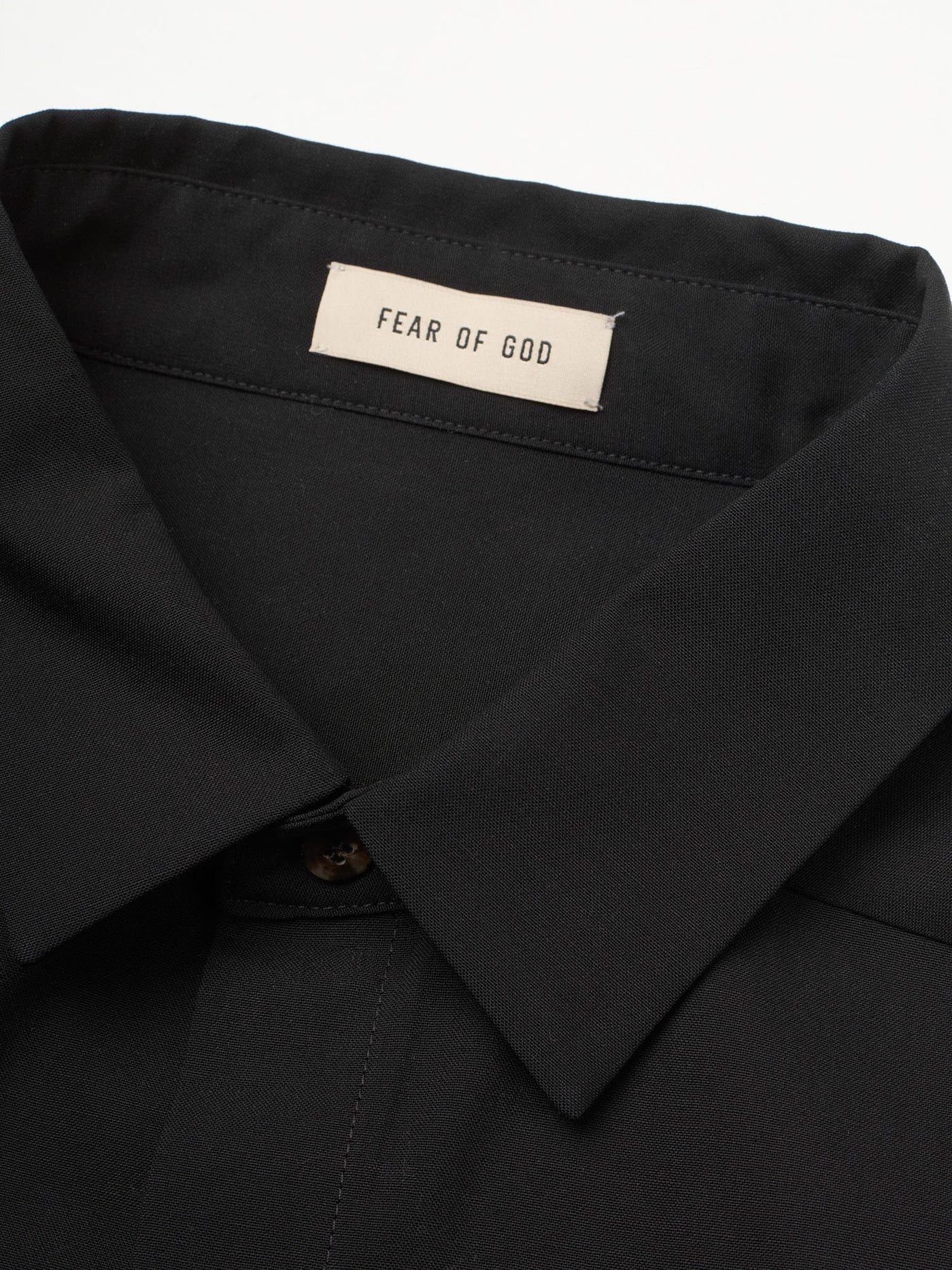 Fear of God FEAR OF GOD Eternal Black Cotton Virgin Wool-Elastane Shirt Size US L / EU 52-54 / 3 - 4 Thumbnail