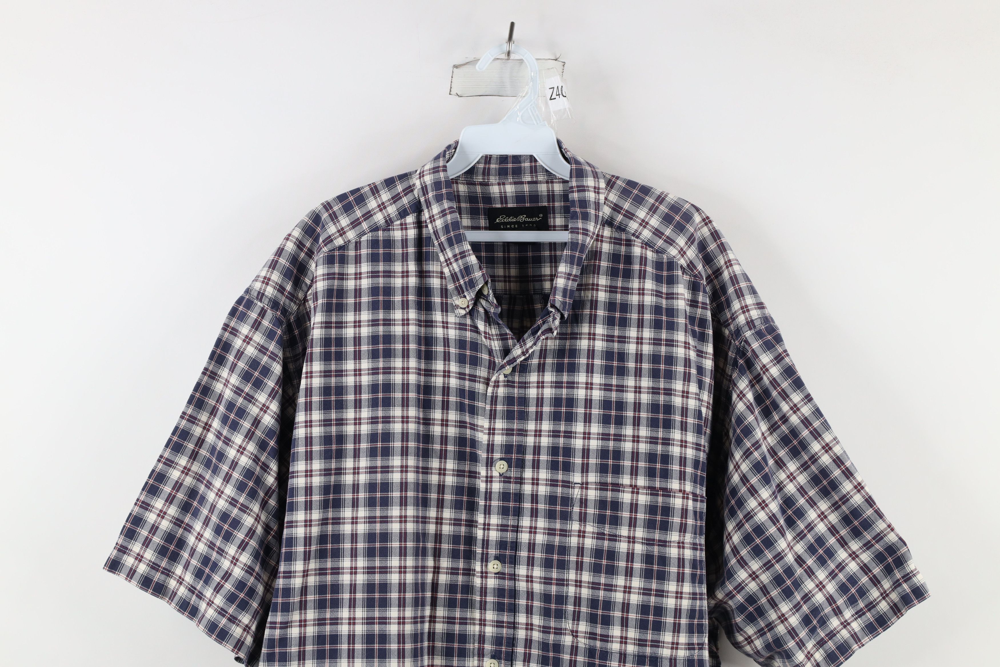 Eddie Bauer × Vintage Vintage 90s Eddie Bauer Short Sleeve Collared Button Shirt Size US XXL / EU 58 / 5 - 2 Thumbnail