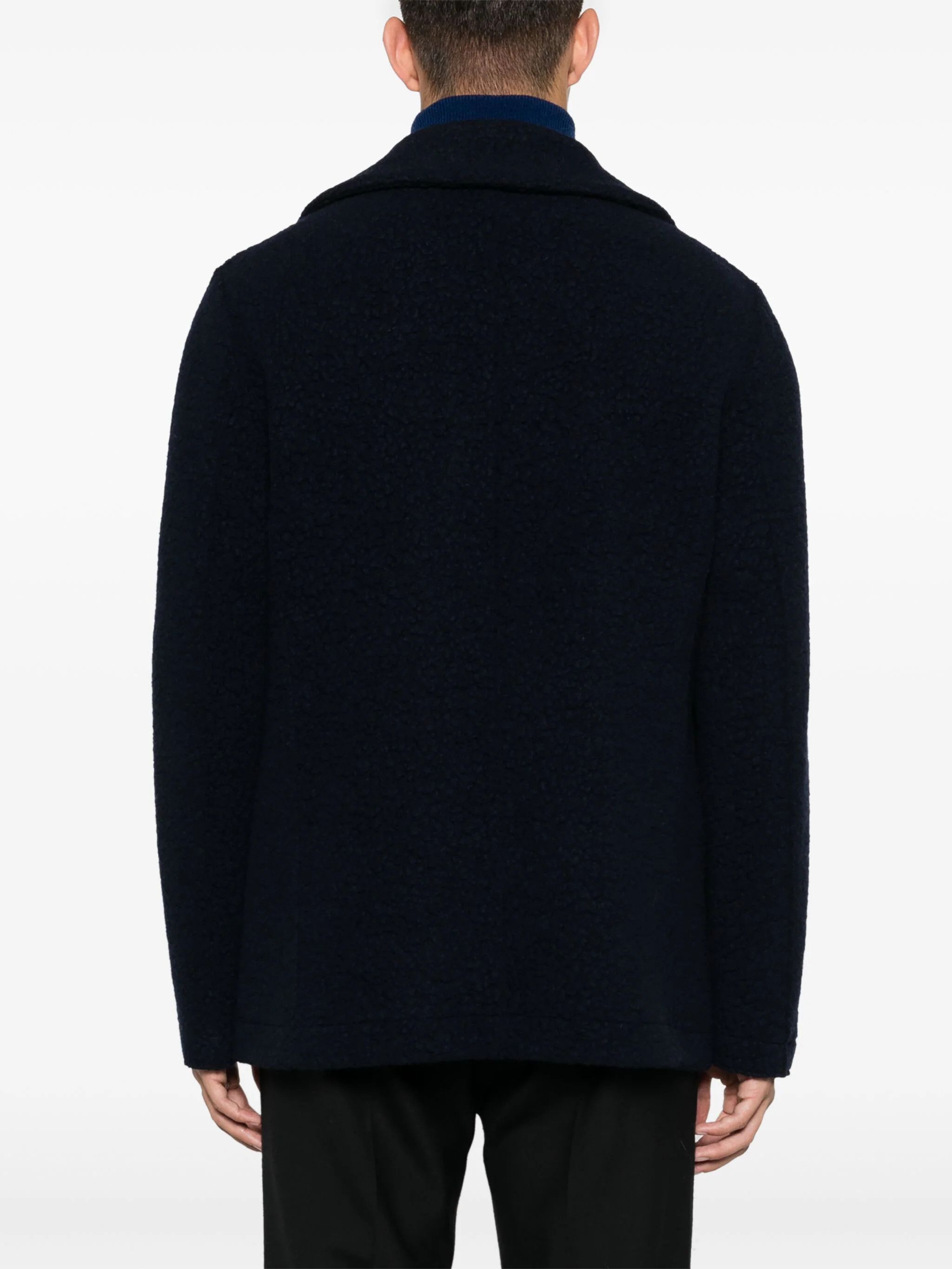 Harris Wharf London o1s22i1n1024 Double-Breasted Boucl Coat in Navy Blue Size US S / EU 44-46 / 1 - 4 Thumbnail