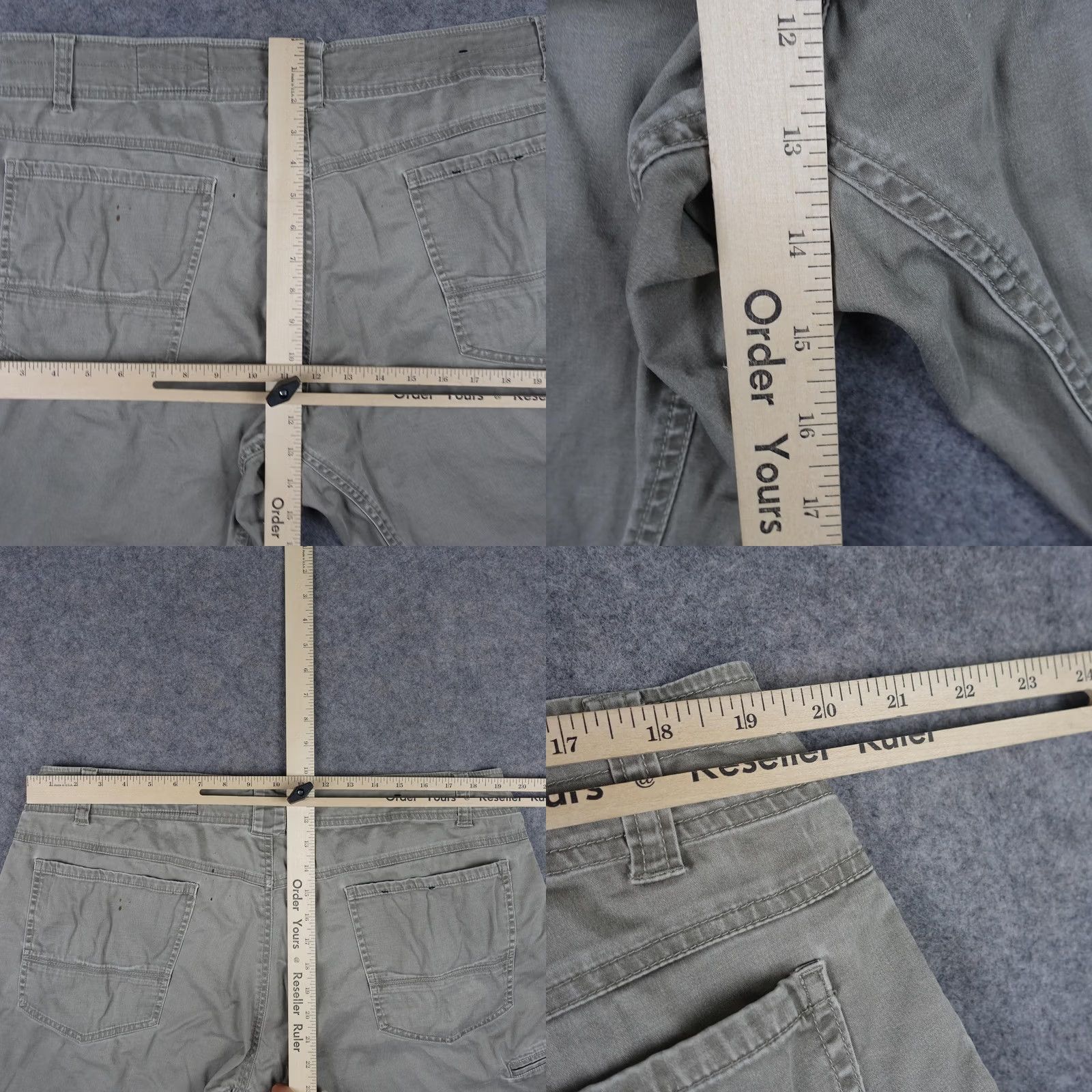 Vintage Kuhl Slackr Pants Mens 38x30 Gray Chino Stretch Articulated Knees Casual Regular Straight Front Pockets 98% Cotton 2% Spandex Size US 38 / EU 54 - 10 Thumbnail