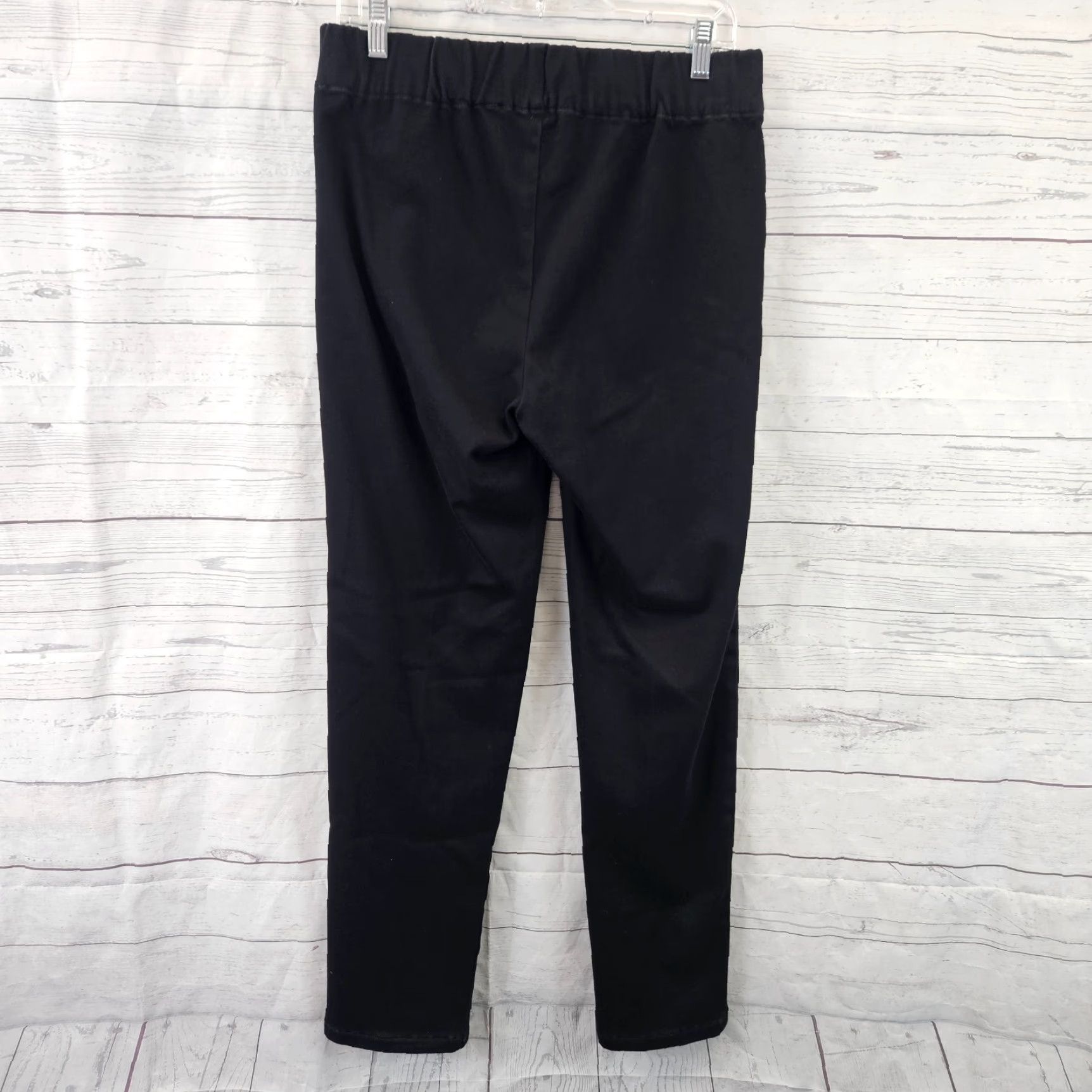 Soft Surroundings Soft Surroundings Pants Womens Pull On M Black Cotton Blend Mid Rise 15" Waist 29.5" Inseam 10.5" Mens? Size 32" / US 10 / IT 46 - 3 Thumbnail