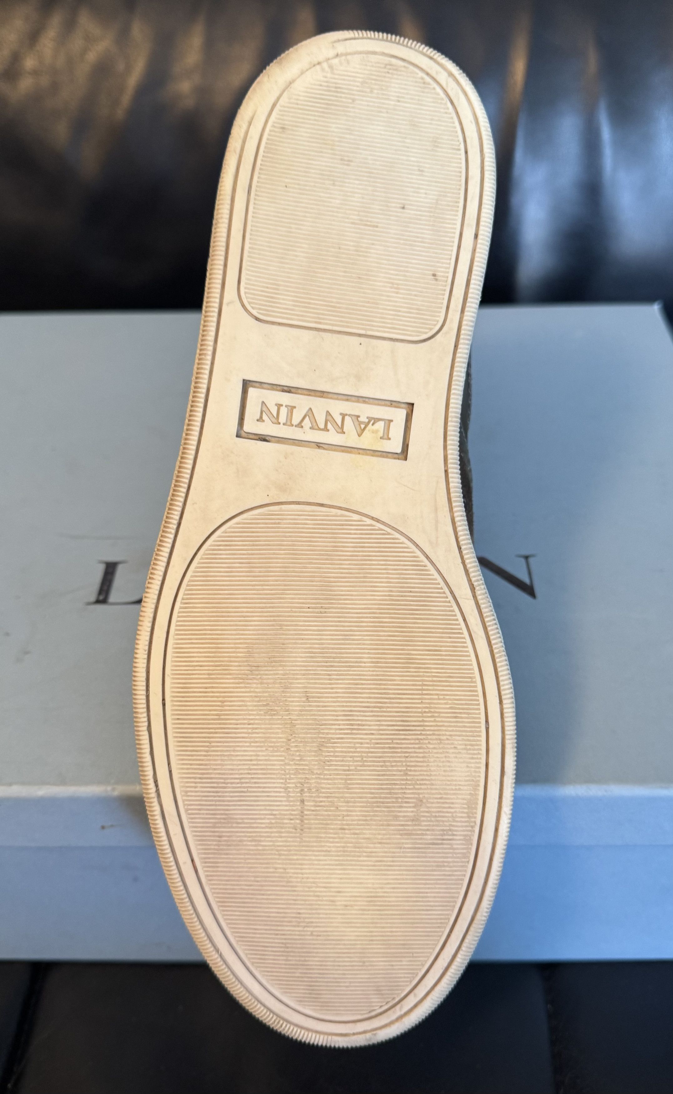 Lanvin Lanvin Tennis Haute Velours/Veau Metalisé High Trainer Size US 7 / EU 40 - 12 Thumbnail