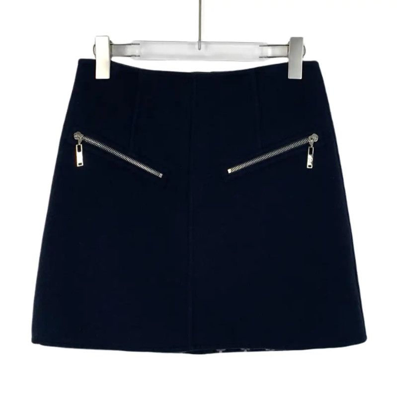 Louis Vuitton Louis Vuitton Navy Blue Women's Mini Skirt 0089 Size 23" - 1 Thumbnail