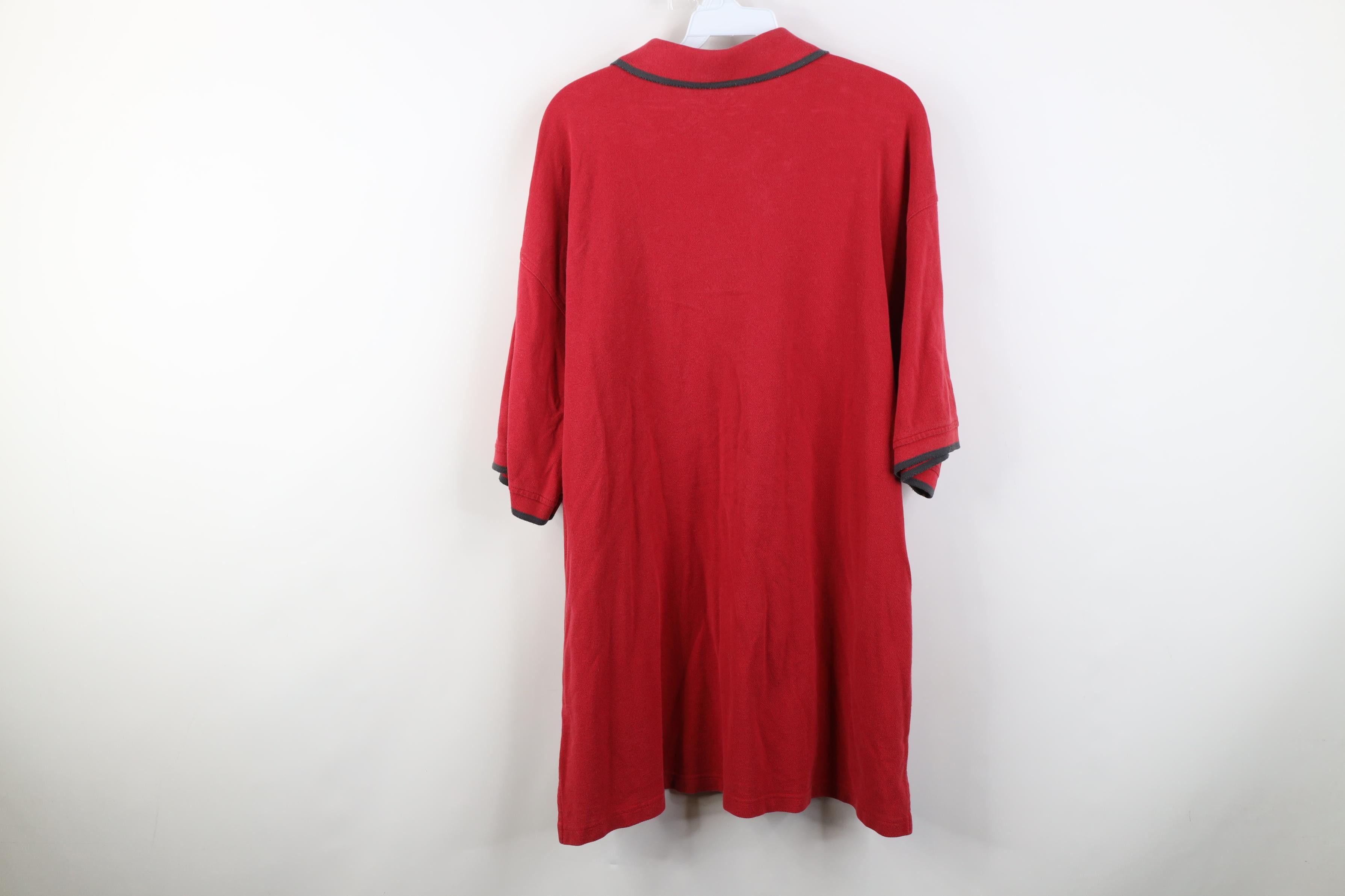 Adidas Vintage 90s Adidas Baggy Fit Collared Golf Polo Shirt Red Size US XL / EU 56 / 4 - 12 Thumbnail