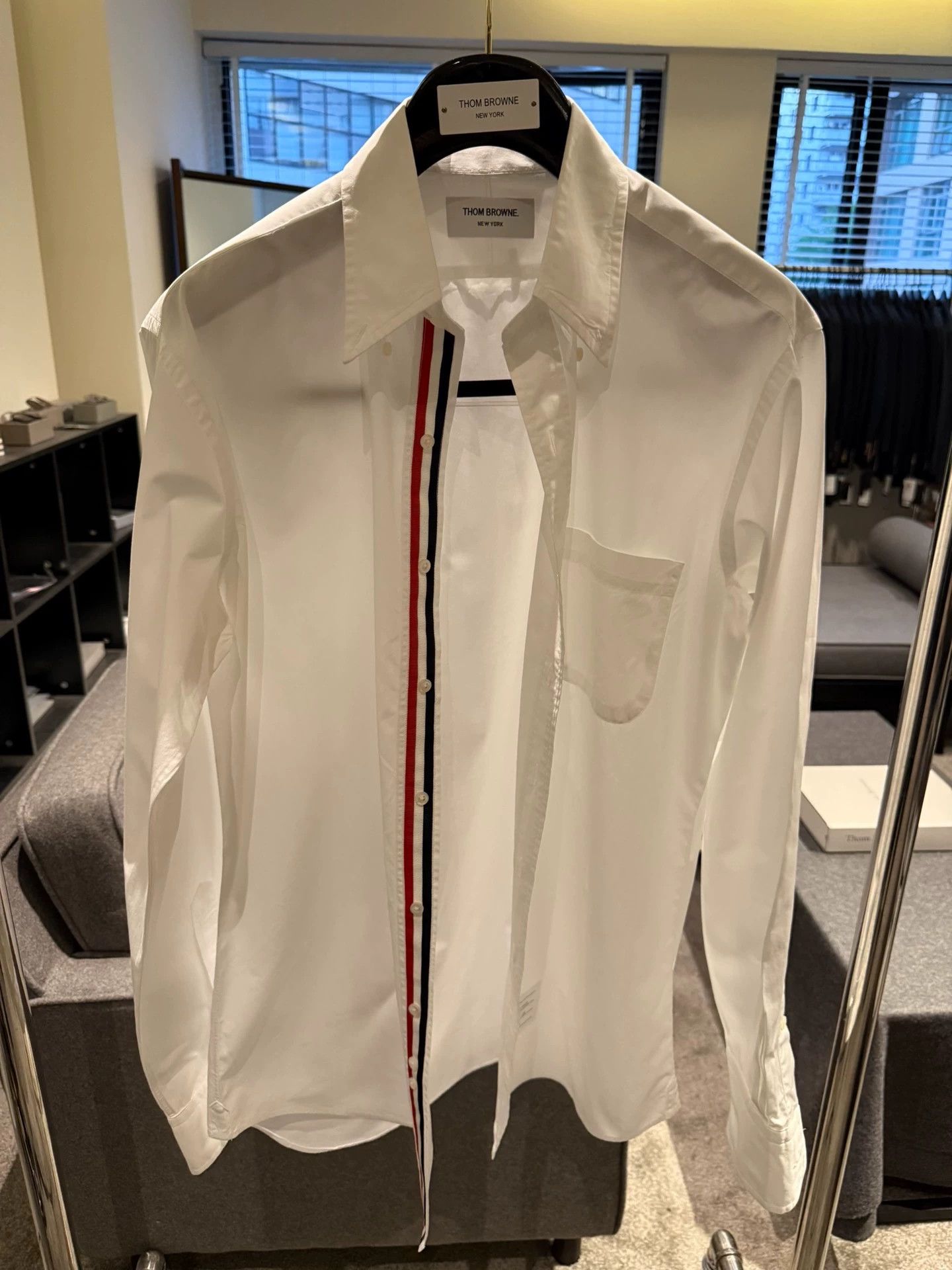 Thom Browne TB Classic 3-Color Placket Poplin Shirt Size4 95New Size US XL / EU 56 / 4 - 1 Thumbnail