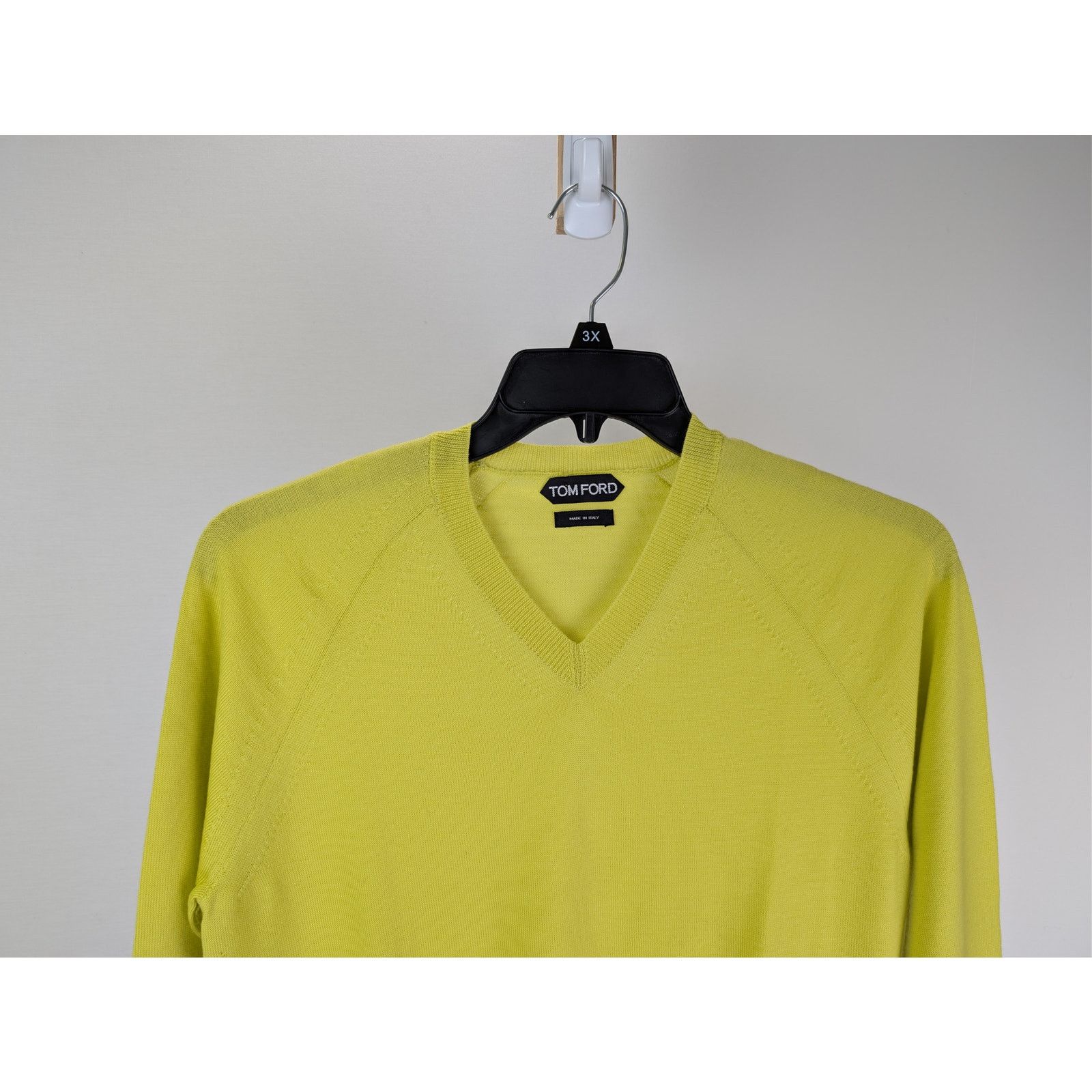Tom Ford o1rshd1 V-Neck Knitwear Crewneck Sweatshirt Sweater Yellow Size US M / EU 48-50 / 2 - 3 Thumbnail