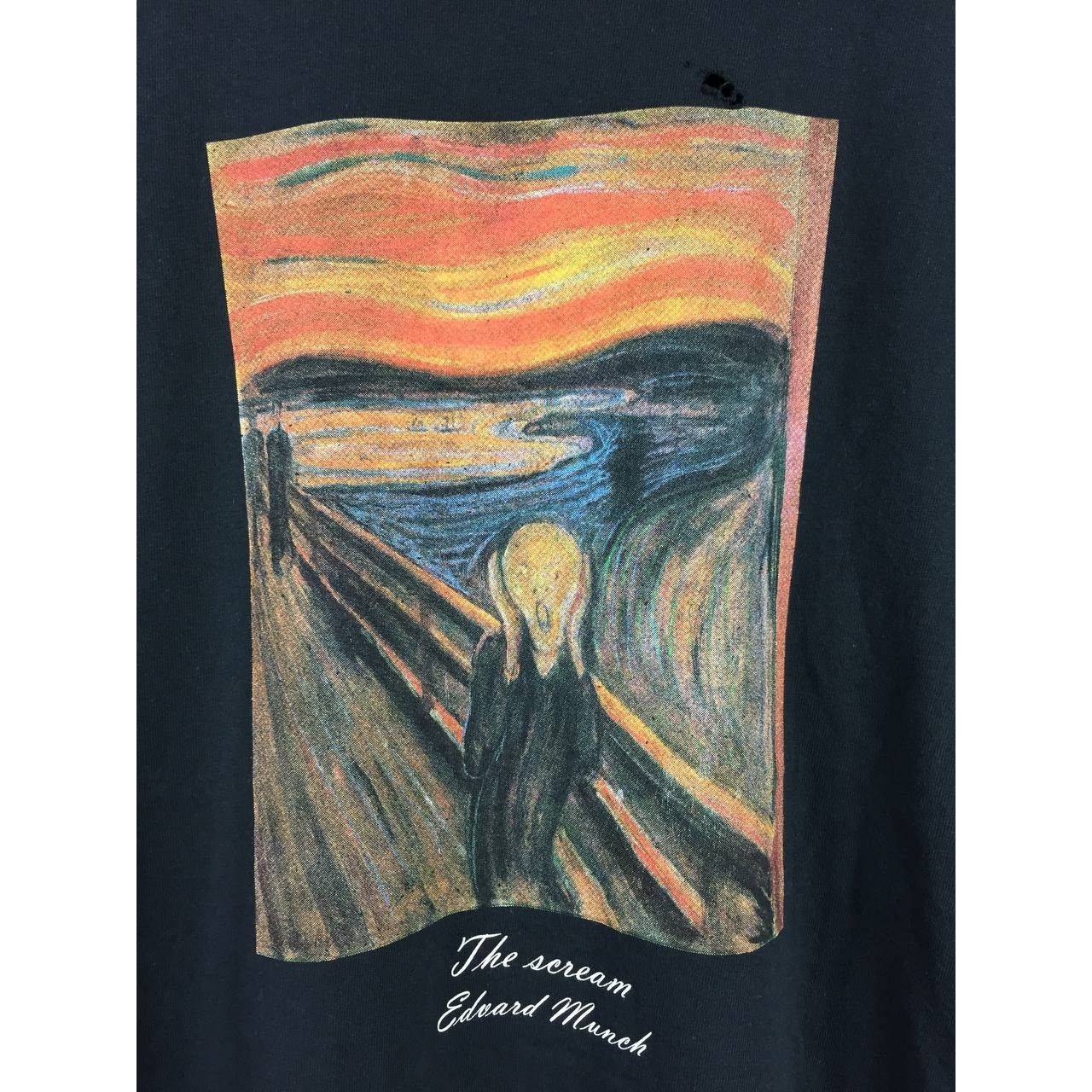 Vintage The Scream Edvard Munch Iconic Art Longsleeve Tee Size US L / EU 52-54 / 3 - 4 Thumbnail