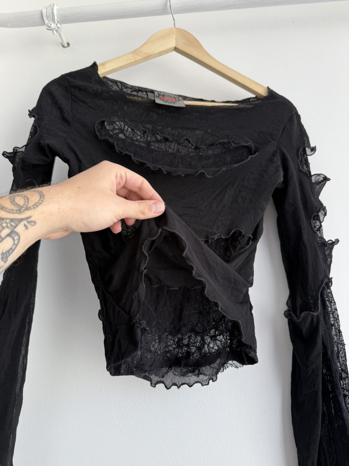 Other Gothic Raven Avant Garde Punk Blouse Size S-M Size M / US 6-8 / IT 42-44 - 4 Thumbnail