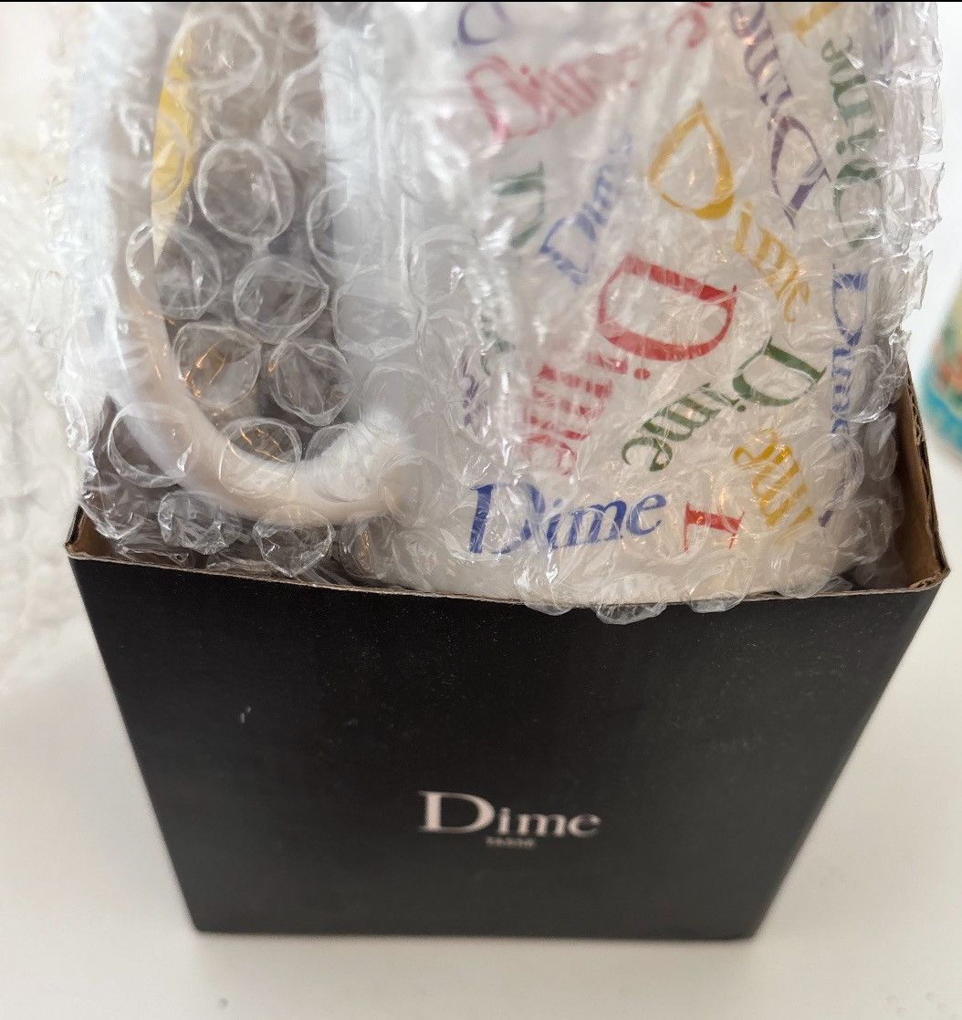 Dime Dime Skateboards Haha Repeat Logo Ceramic Mug in White/Multi Size ONE SIZE - 1 Thumbnail