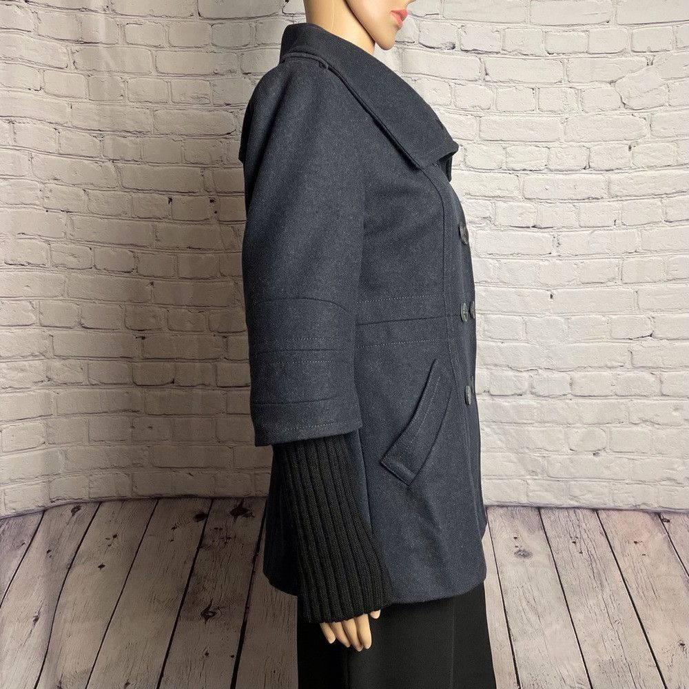 Andrew Marc Andrew Marc Wool Coat Jacket Grey Color Knit Cuffs Size 6 Size M / US 6-8 / IT 42-44 - 2 Thumbnail