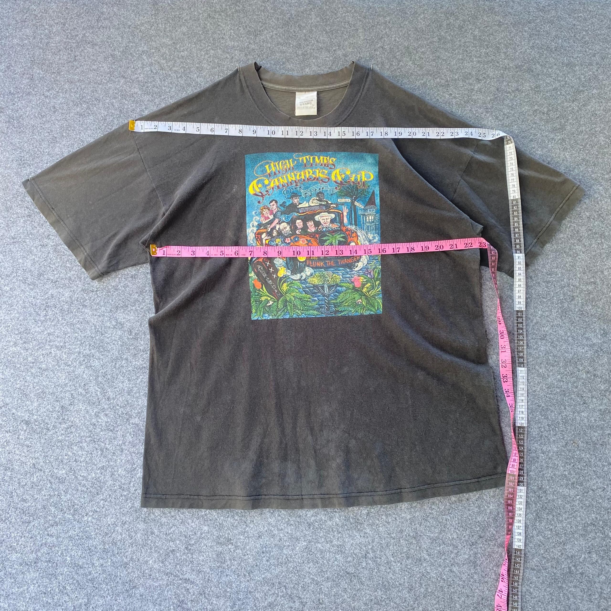 Vintage Vintage 90s High Times Annual Canabis Cup Tshirt Size US XL / EU 56 / 4 - 4 Thumbnail