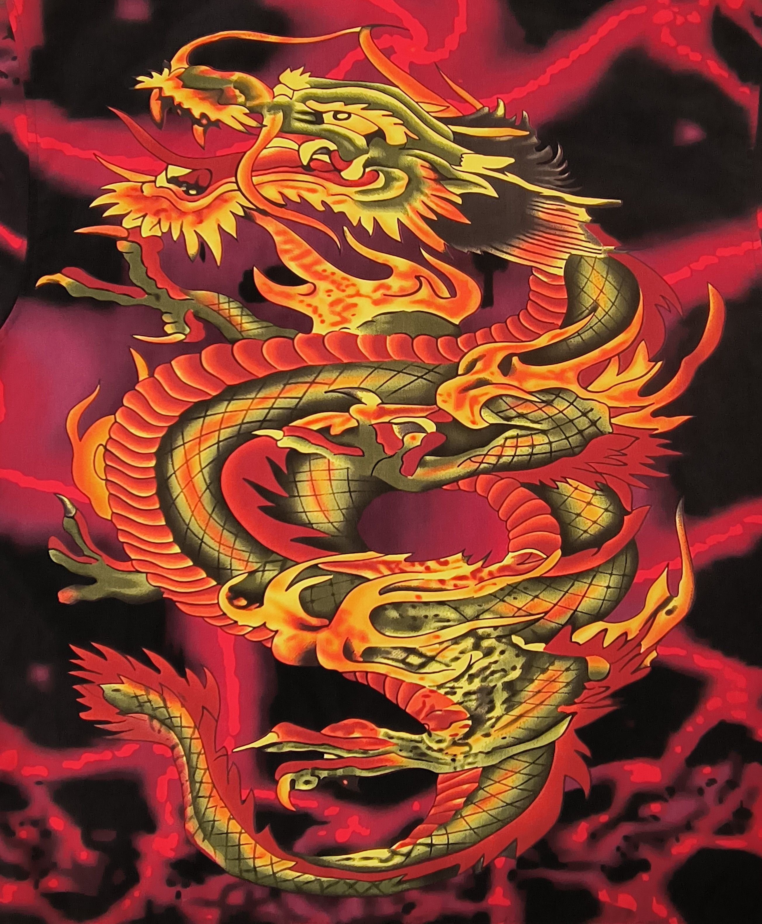 Massive Vintage Chinese dragon 90s button up shirt Size US XL / EU 56 / 4 - 1 Thumbnail