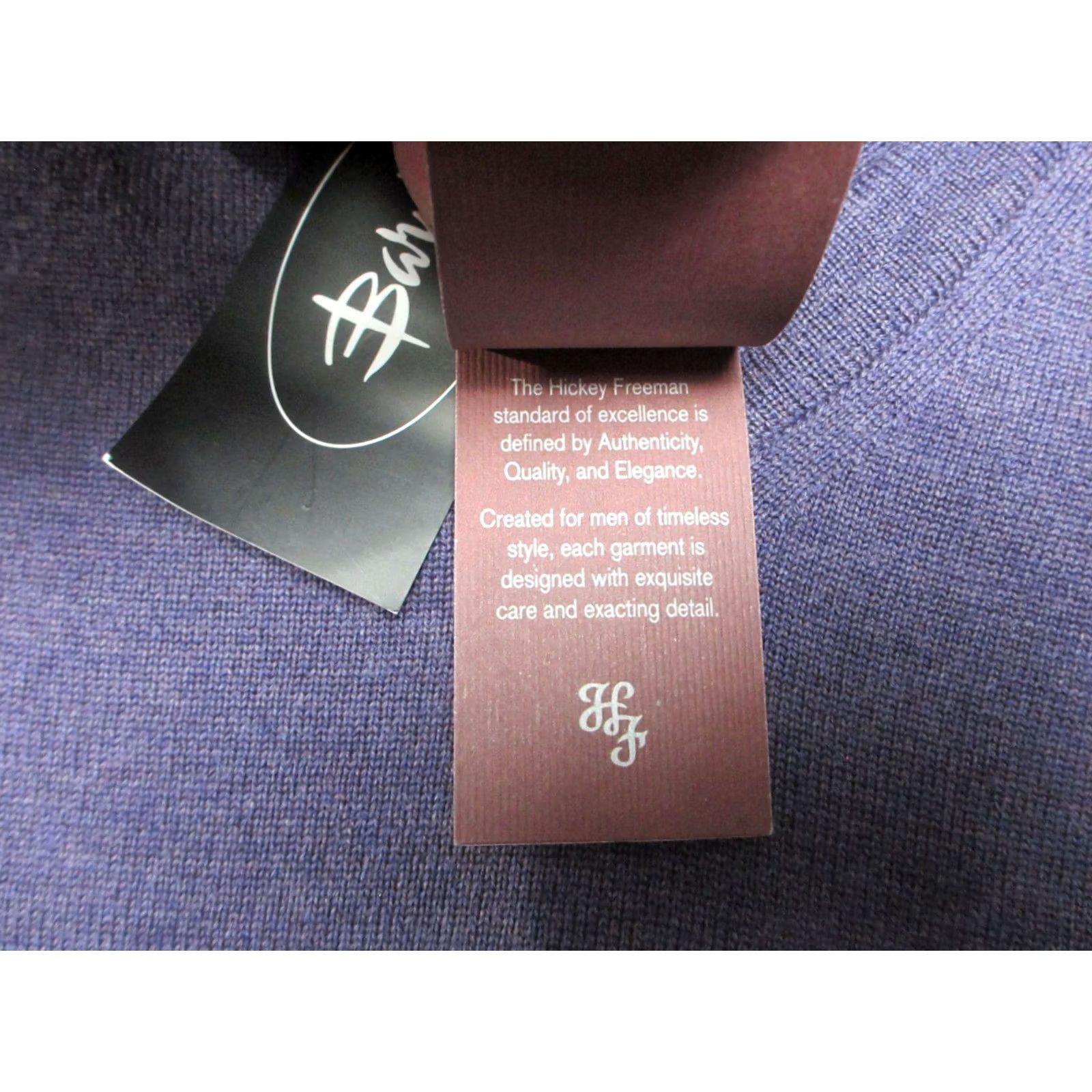 Vintage Hickey Freeman Sweater Mens Medium Purple Extra Fine Merino Wool V-Neck Pullover Size US M / EU 48-50 / 2 - 3 Thumbnail