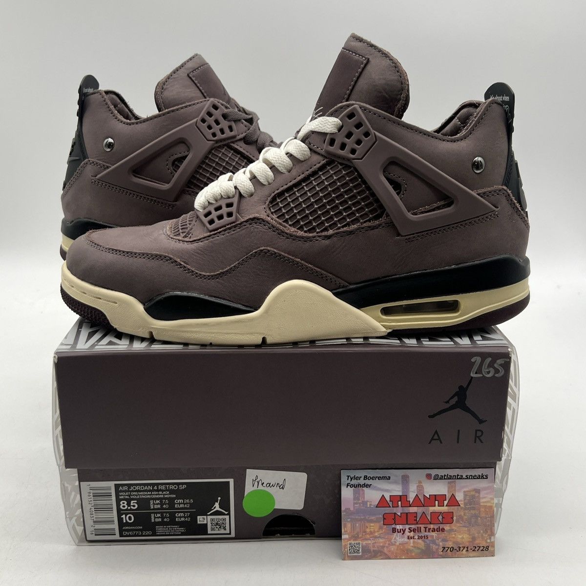 Jordan Brand A Ma Maniére x Air Jordan 4 Violet Ore Size US 8.5 / EU 41-42 - 1 Thumbnail