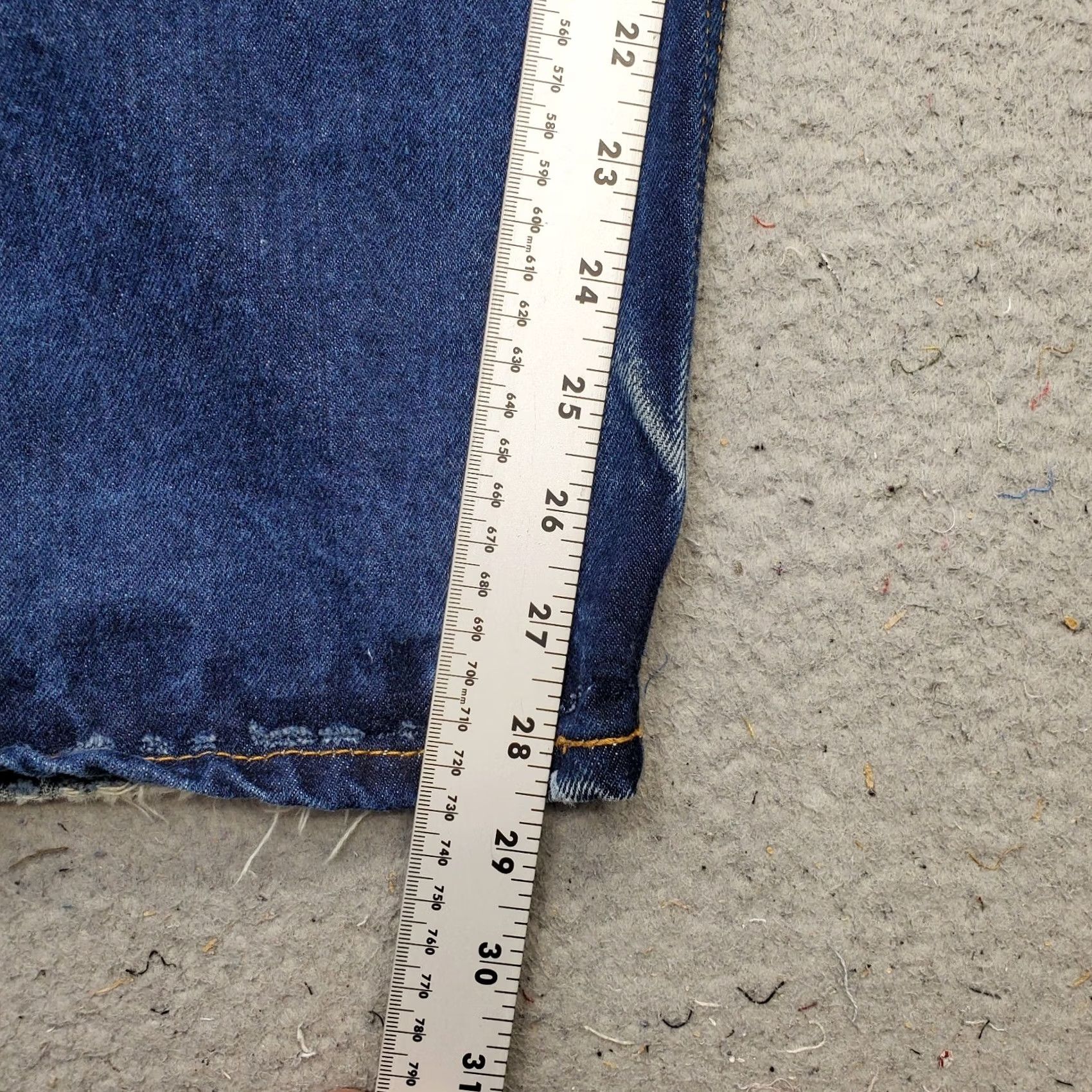 Levi's Levi's 505 Straight Jeans Mens 38 Blue Denim Stretch 5-Pocket Design Regular Waist 28.5 Inseam Size US 38 / EU 54 - 4 Thumbnail