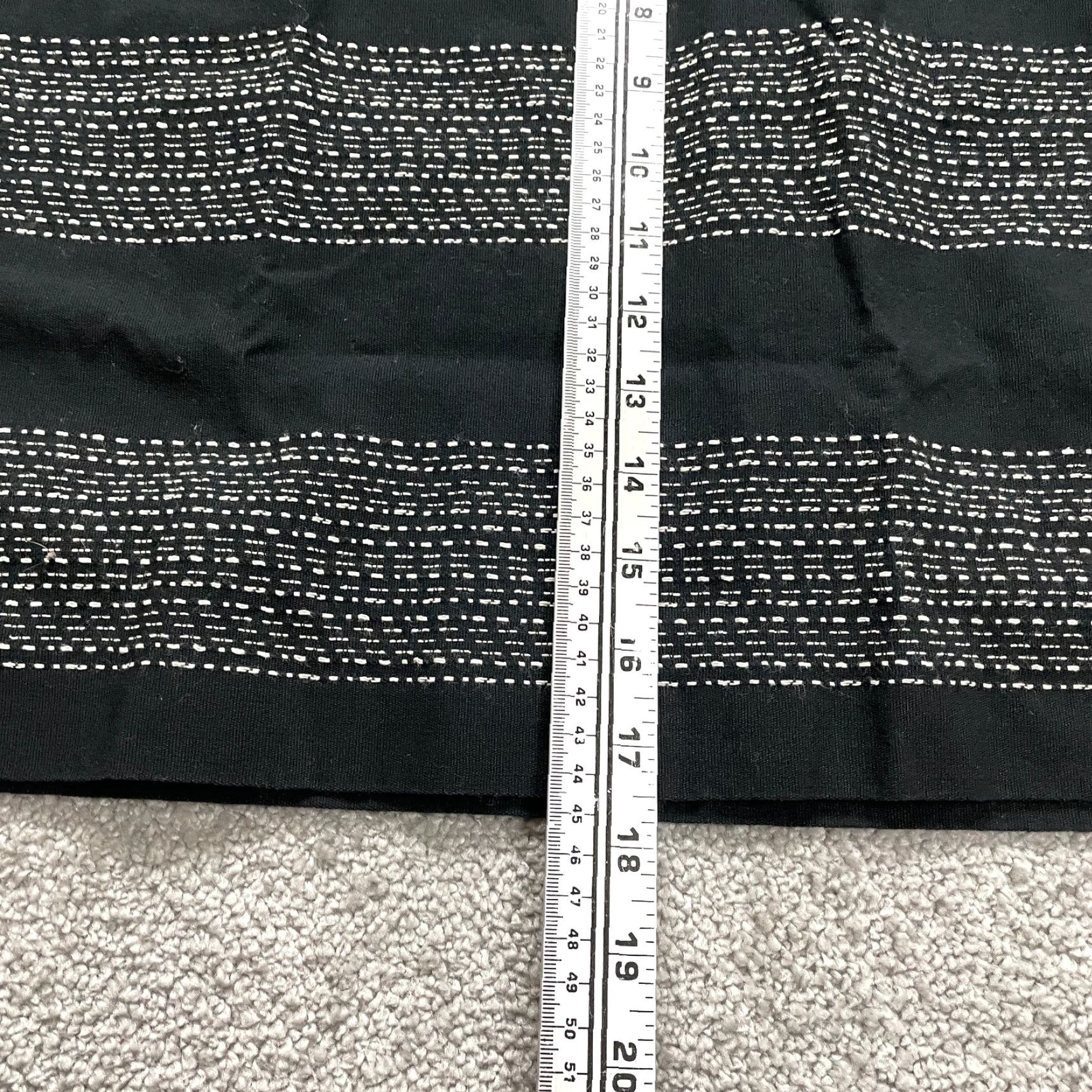 Loft LOFT Ann Taylor Skirt Mini Black White Striped Cotton Lined Womens 0 Short 0 Black White Striped Cotton Lined Zipper Vintage No Size 25" / US 0 / IT 36 - 3 Thumbnail