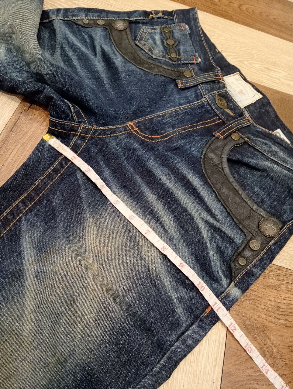 Japanese Brand LOLITA JEANS BLUE WASHED DENIM COTTON LEATHER POCKET PANTS Size US 28 / EU 44 - 18 Thumbnail