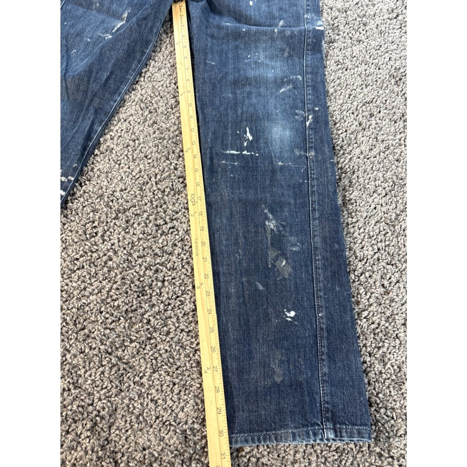 7 For All Mankind 7 For All Mankind Jeans Mens 32x31 Denim Pants Button Fly Blue Medium 5-Pocket Design Regular Fit (Inseam 31) Straight Size US 32 / EU 48 - 2 Thumbnail