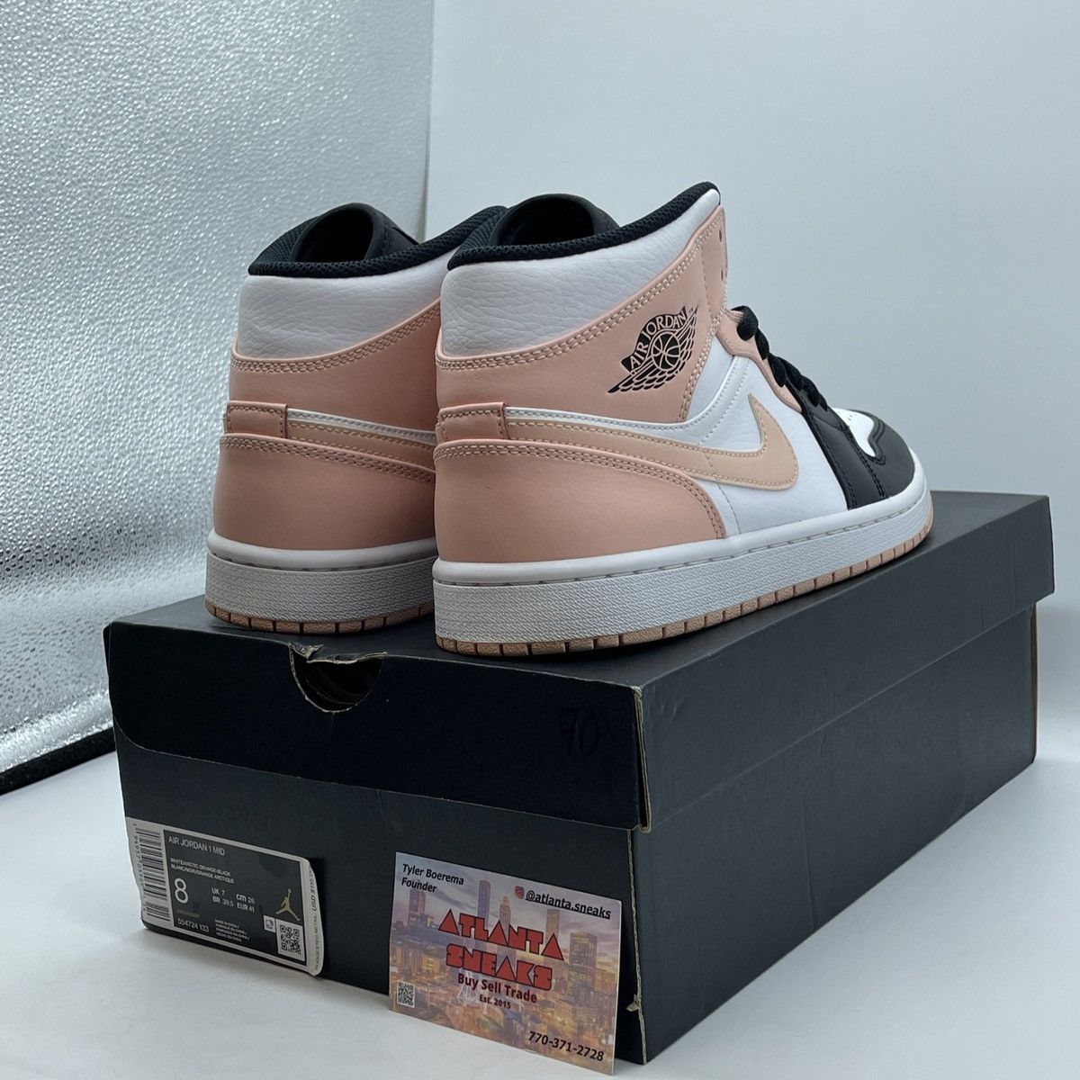 Nike Air Jordan 1 mid crimson tint Size US 8 / IT 38 - 5 Thumbnail