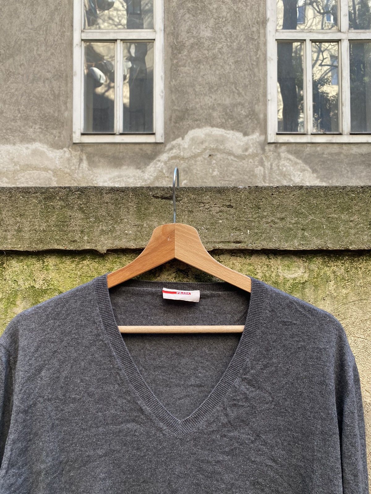 Prada × Vintage Vintage Prada Black Tab V Sweater Size US L / EU 52-54 / 3 - 5 Thumbnail
