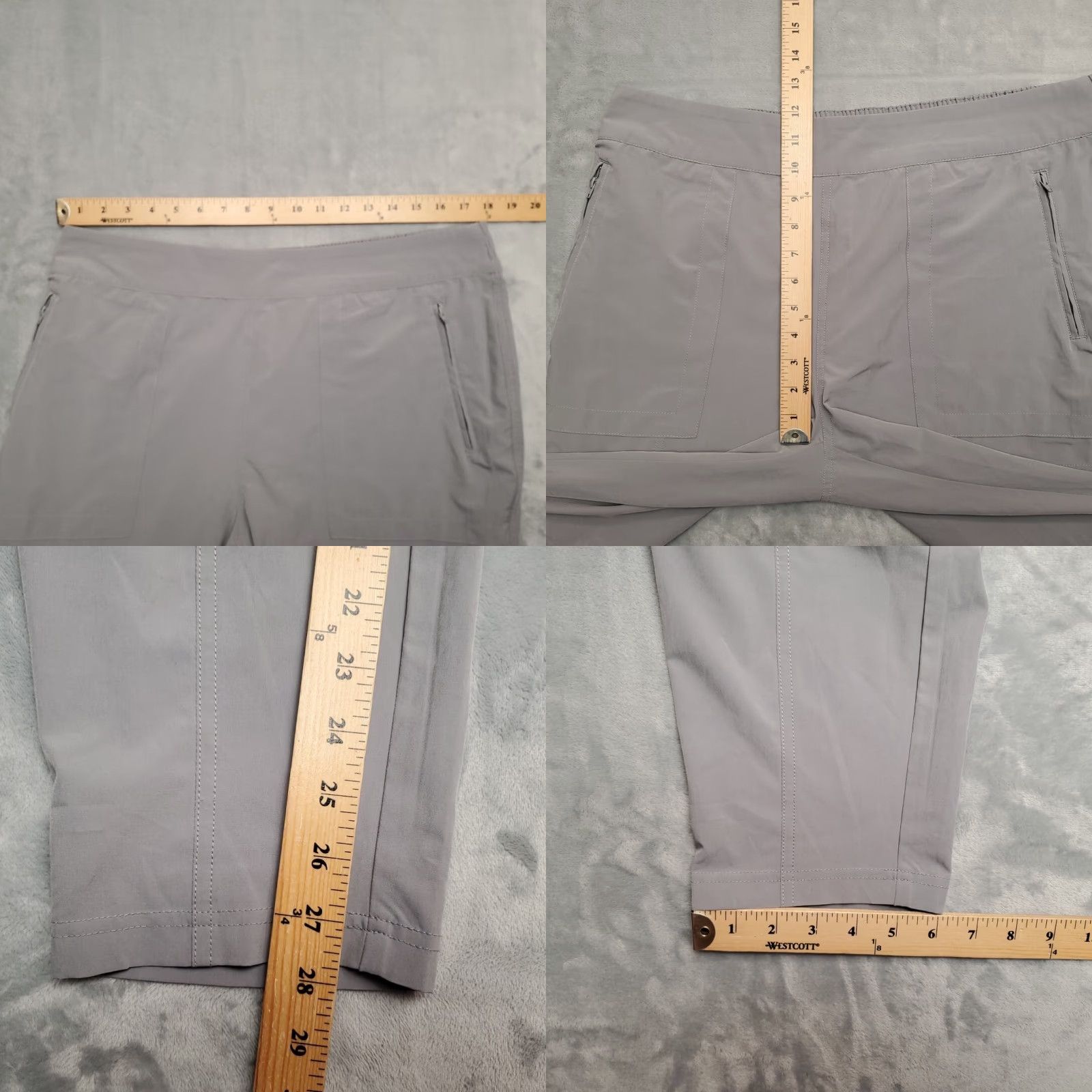 Vintage Bass Pants Mens XL Gray Lightweight Travel Cargo Utility Outdoors Stretch Blend Size US 36 / EU 52 - 8 Thumbnail