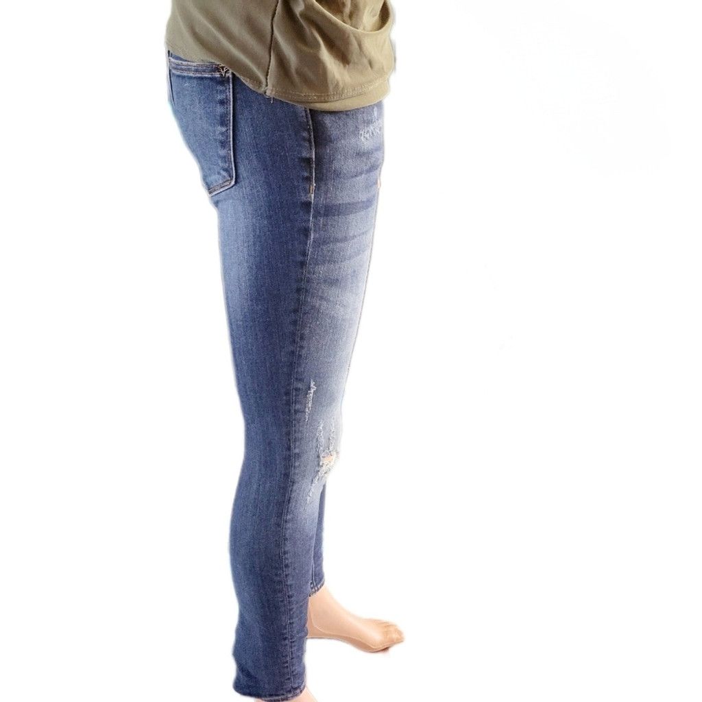 Other Vigoss Jagger Skinny Blue Distressed Women's Jeans Sz 26/27 Size 26" / US 2 / IT 38 - 2 Thumbnail